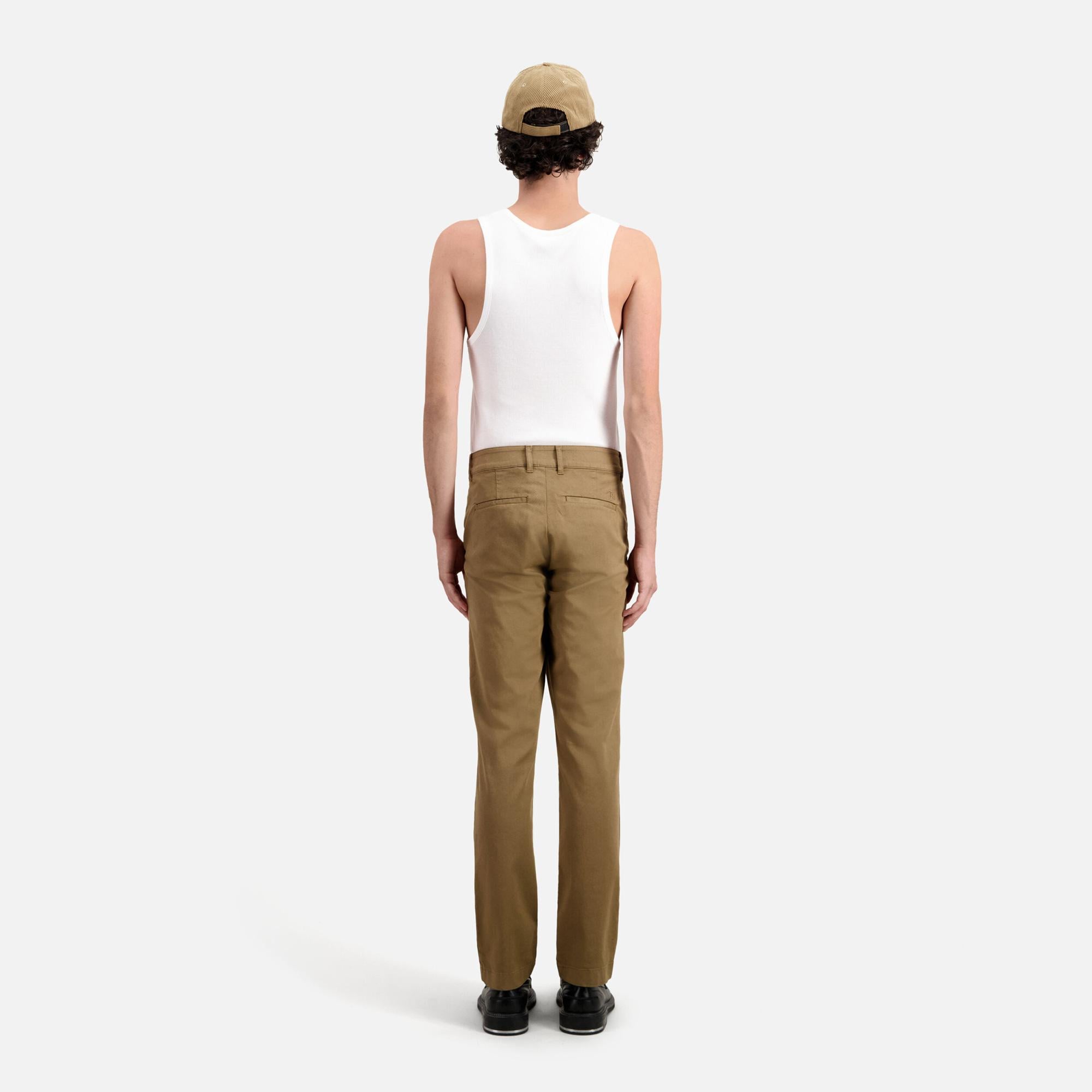 Erkek Straight Fit Bej Pantolon