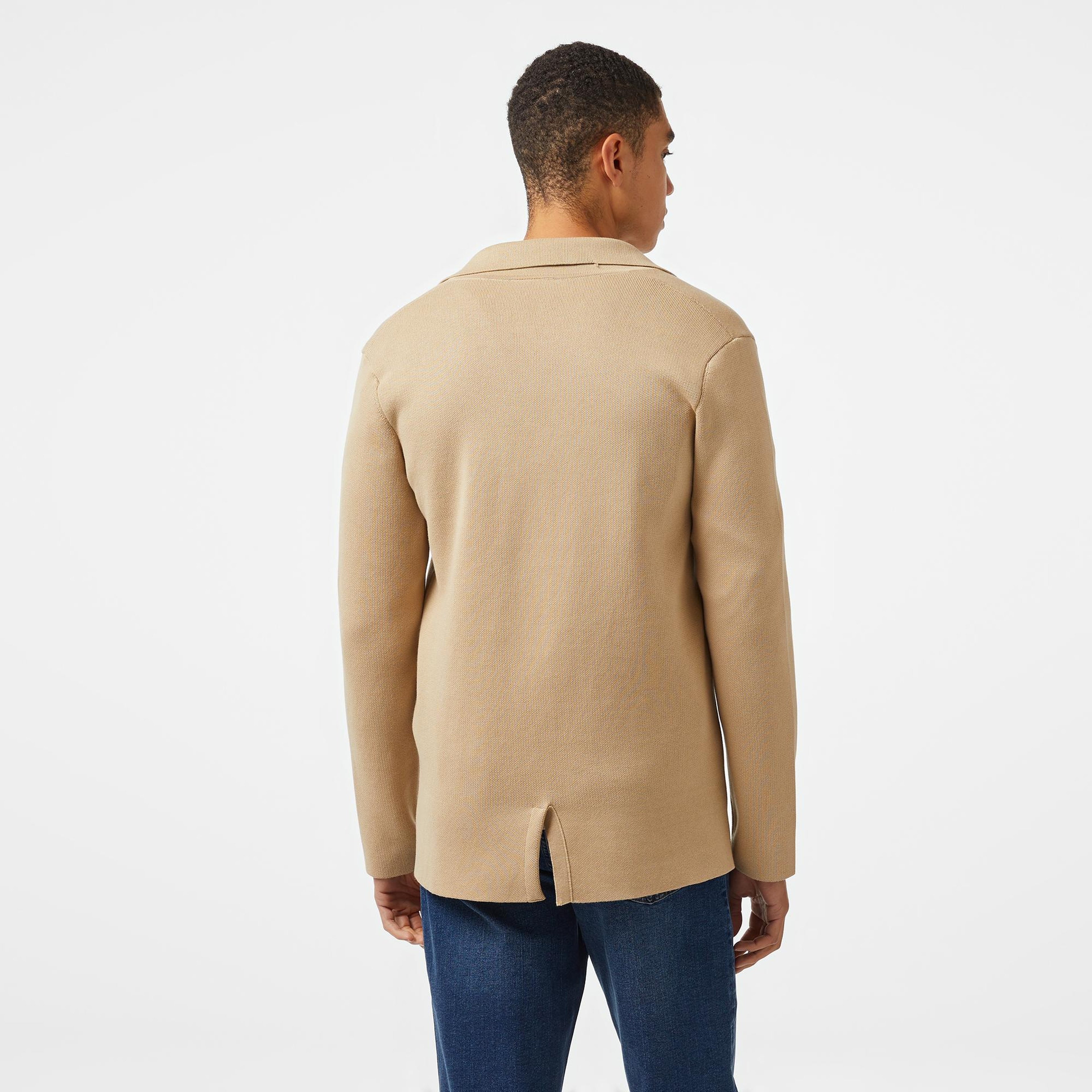 Lacoste Erkek Classic Fit V Yaka Kahverengi Hırka