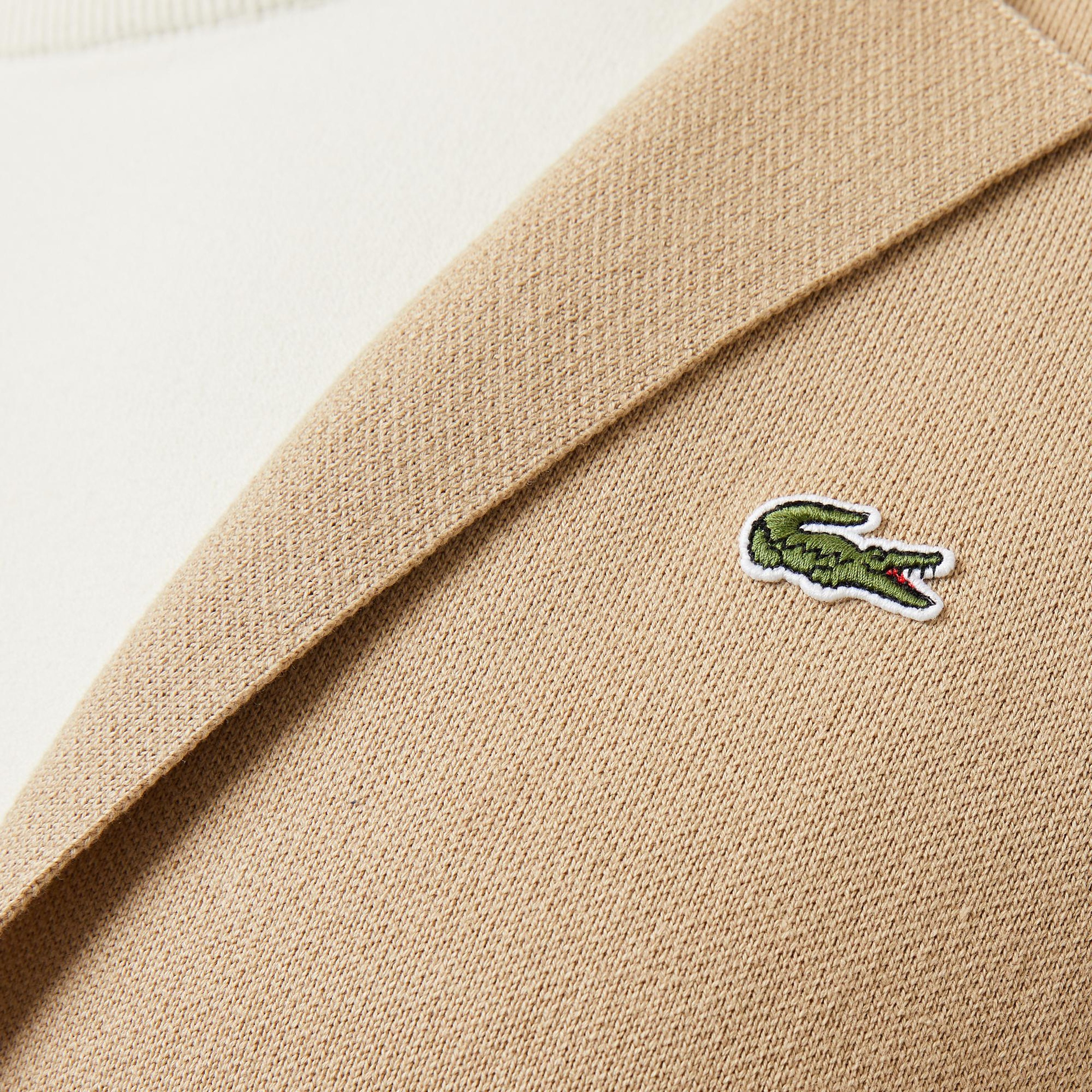 Lacoste Erkek Classic Fit V Yaka Kahverengi Hırka