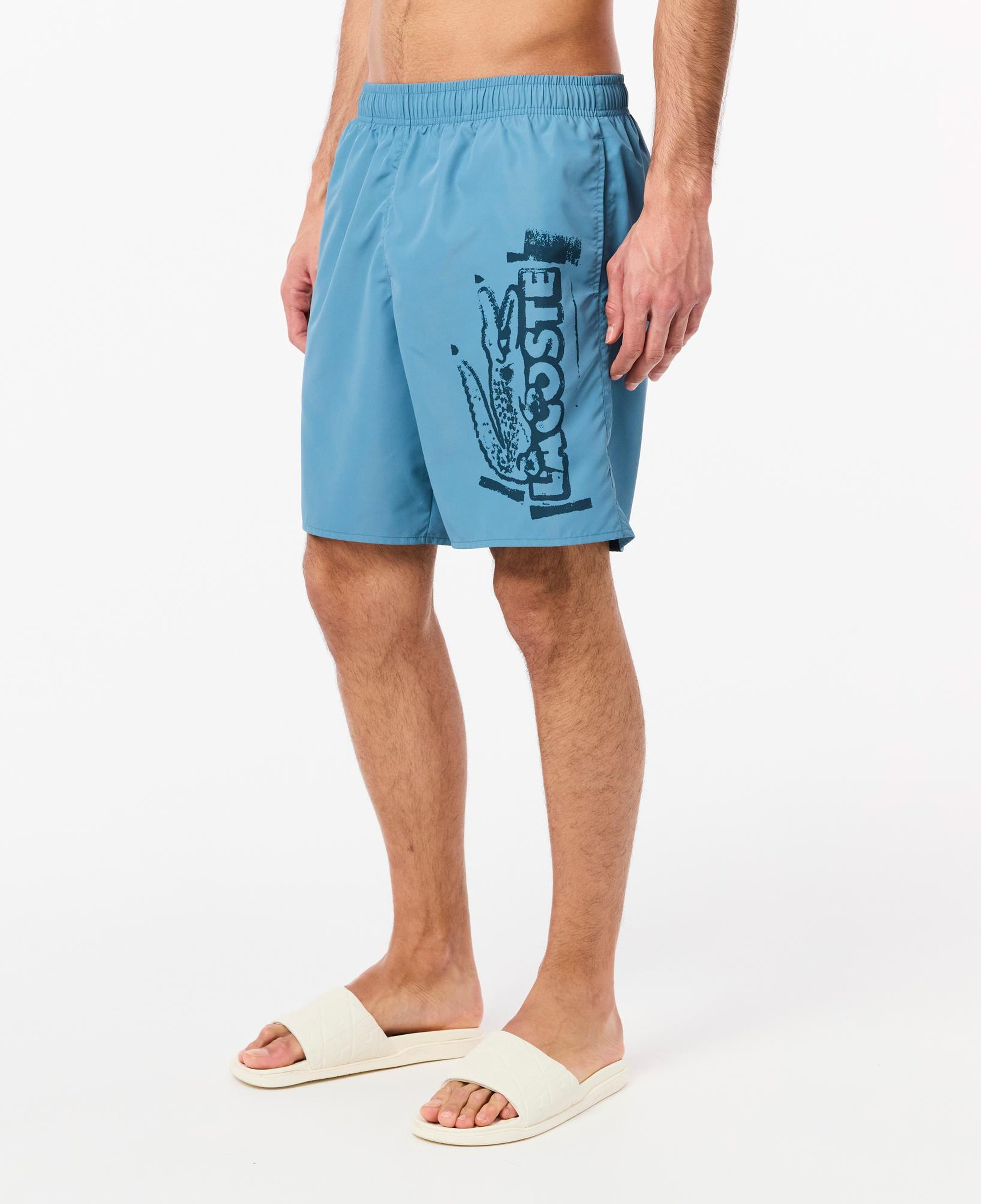 Lacoste Long Branded Erkek Mavi Deniz Şortu