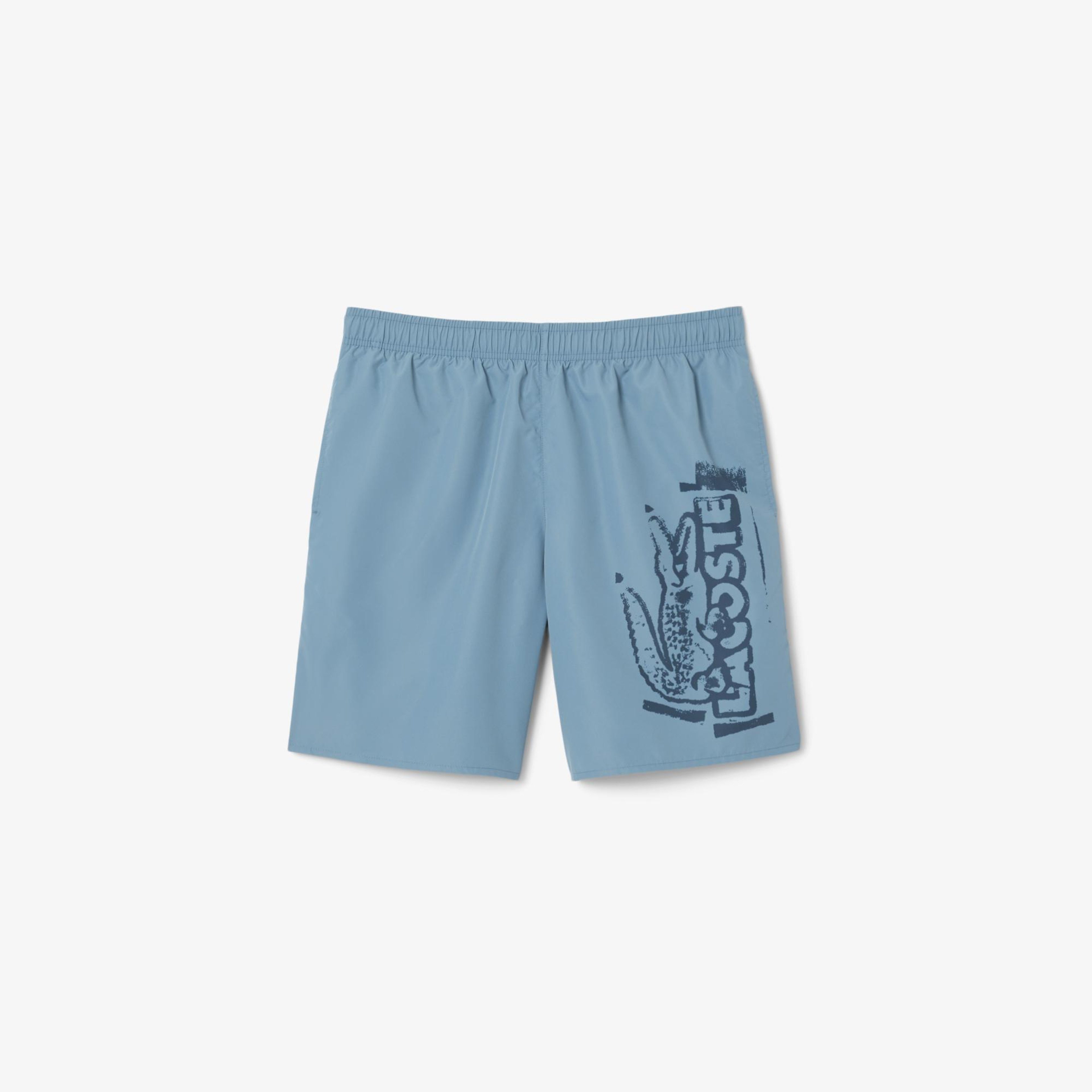 Lacoste Long Branded Erkek Mavi Deniz Şortu