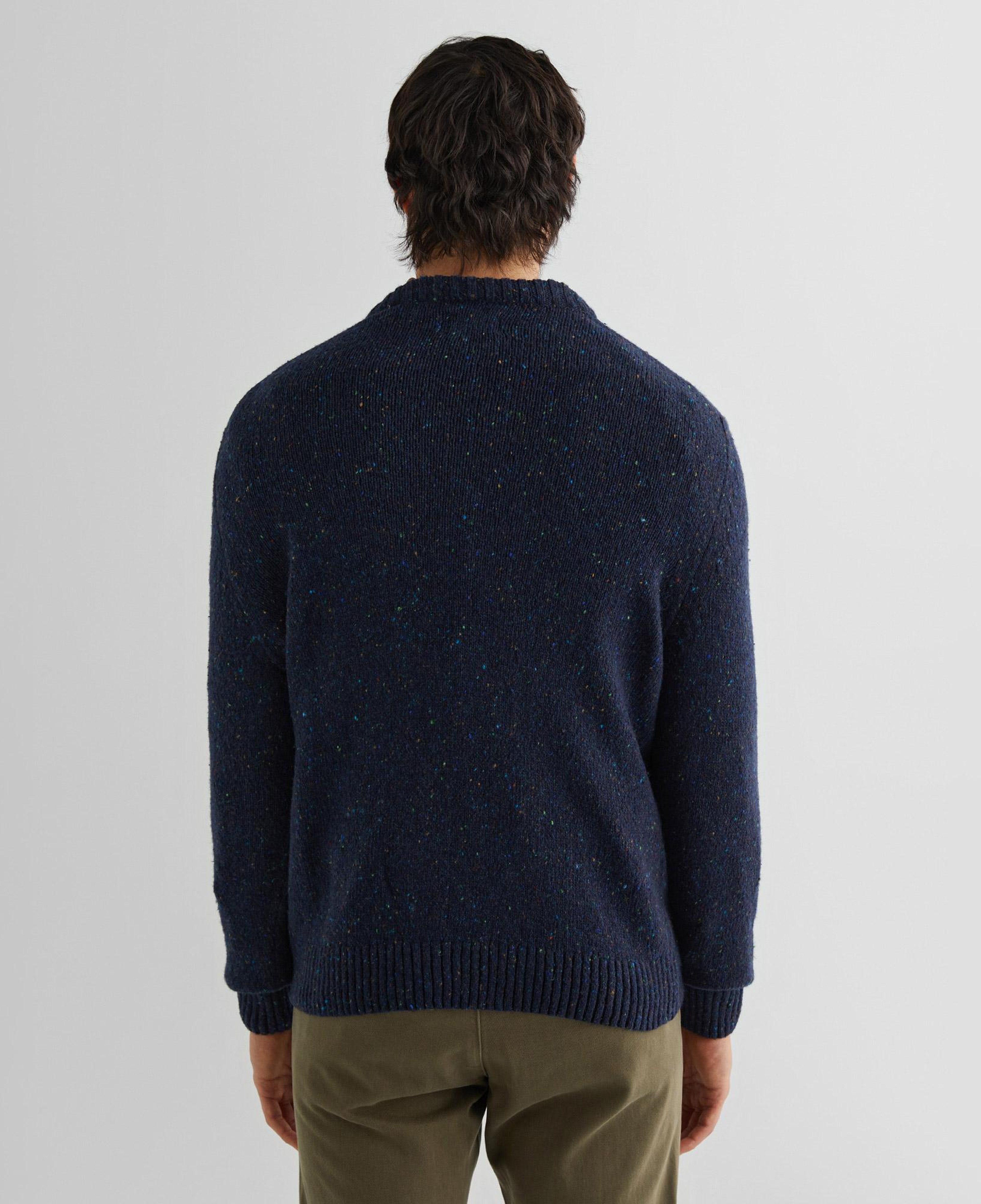 GANT Erkek Lacivert Regular Fit Bisiklet Yaka Yün Karışımlı Kazak