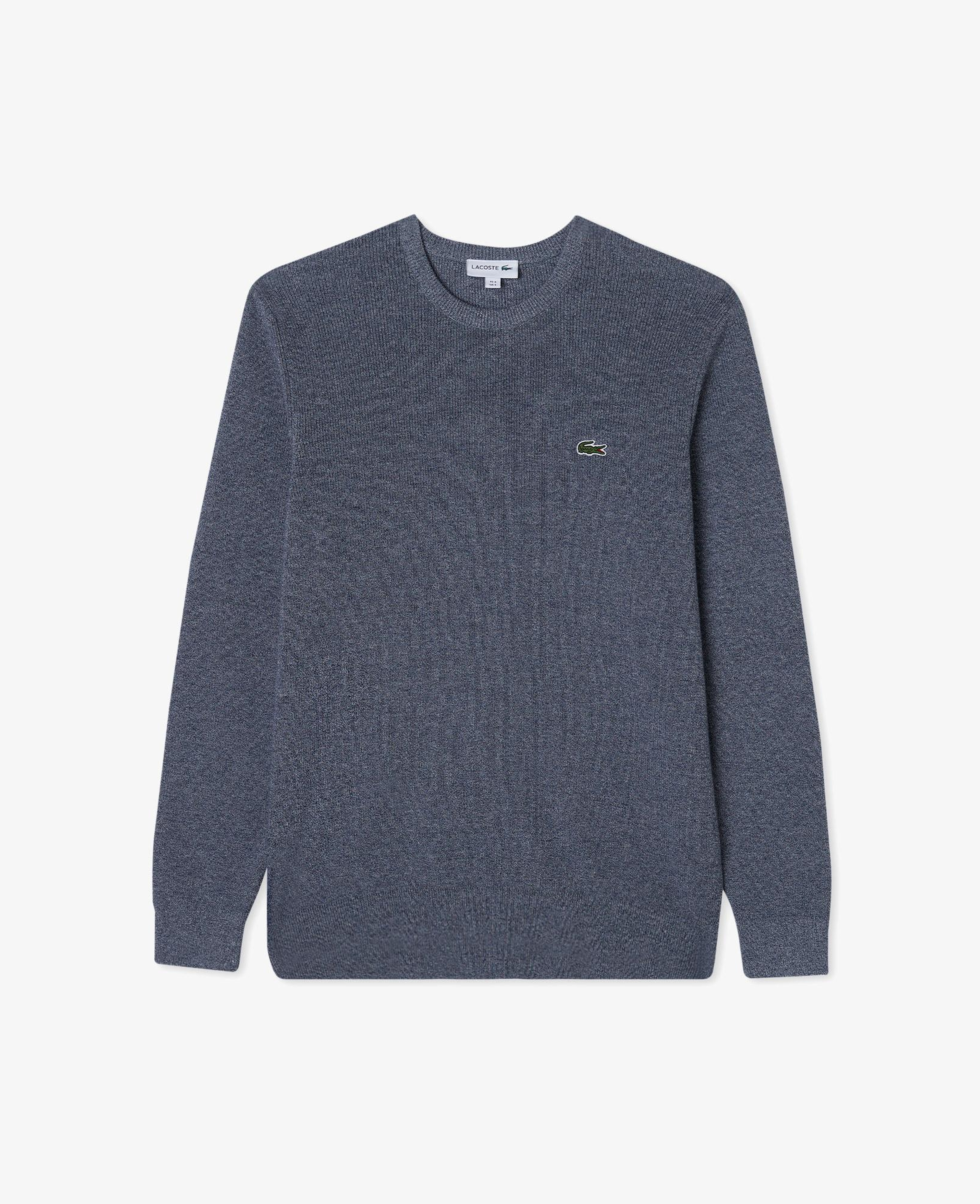 Erkek Regular Fit Bisiklet Yaka Gri Kazak