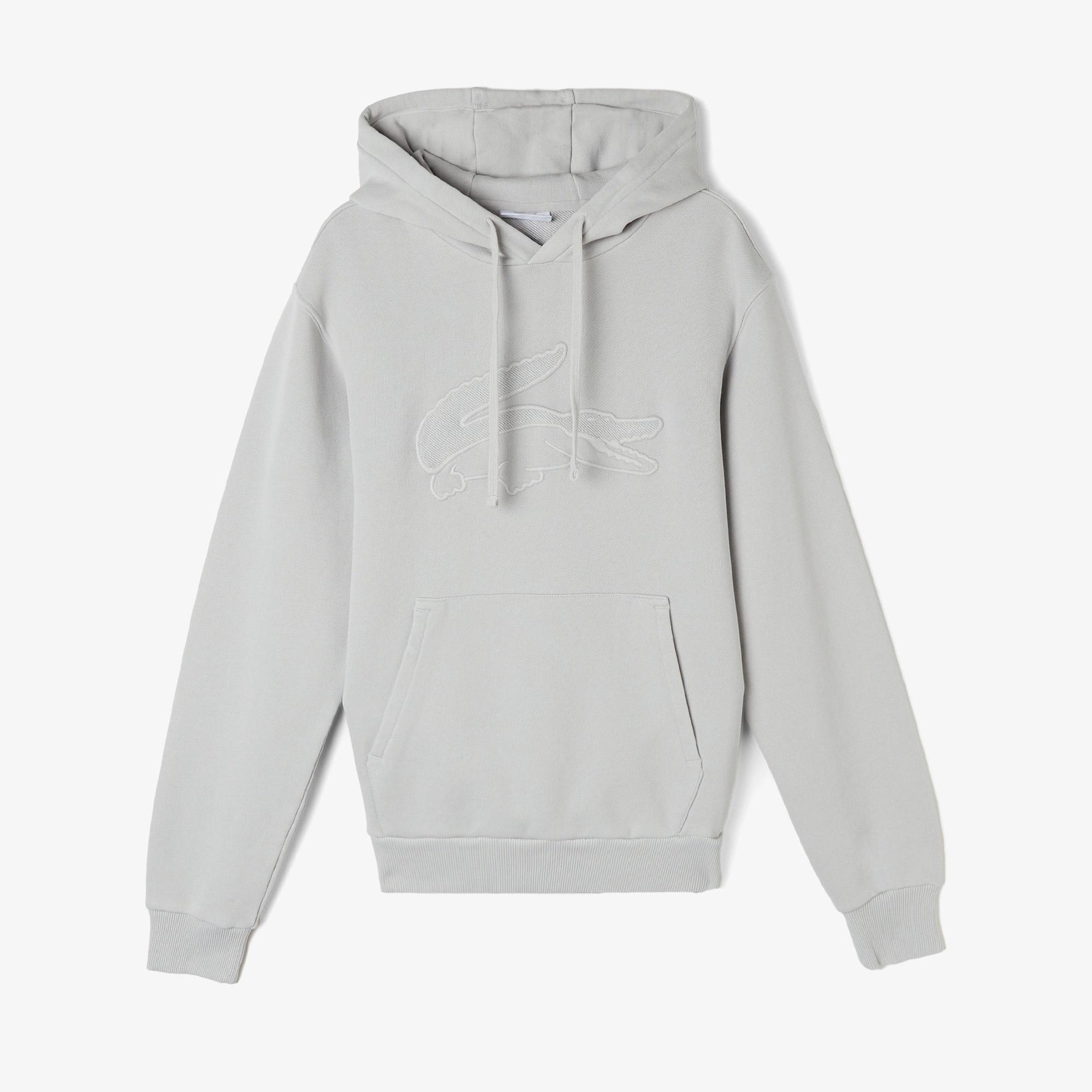 Erkek Relaxed Fit Kapüşonlu Gri Sweatshirt
