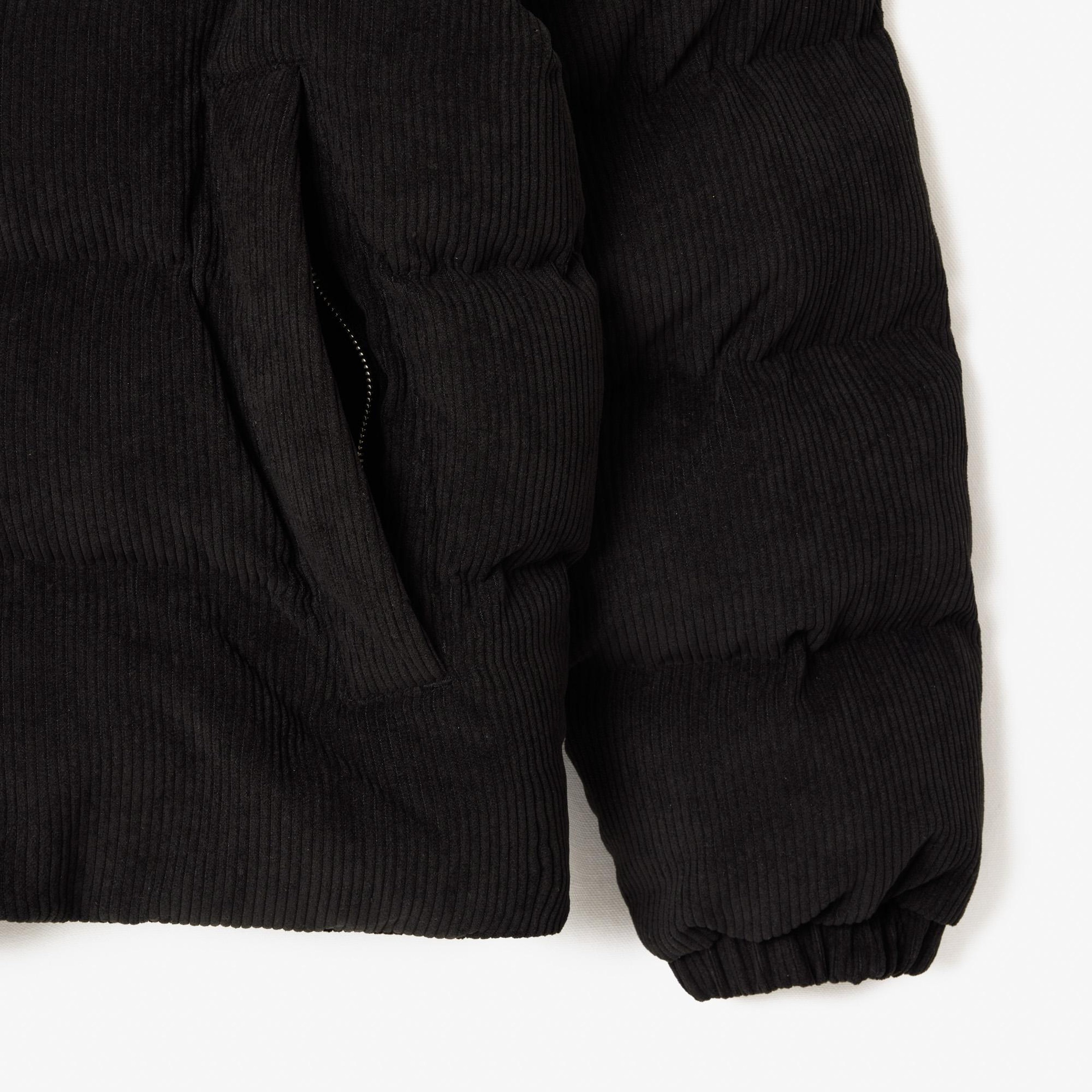 Erkek Relaxed Fit Dik Yaka Siyah Şişme Mont