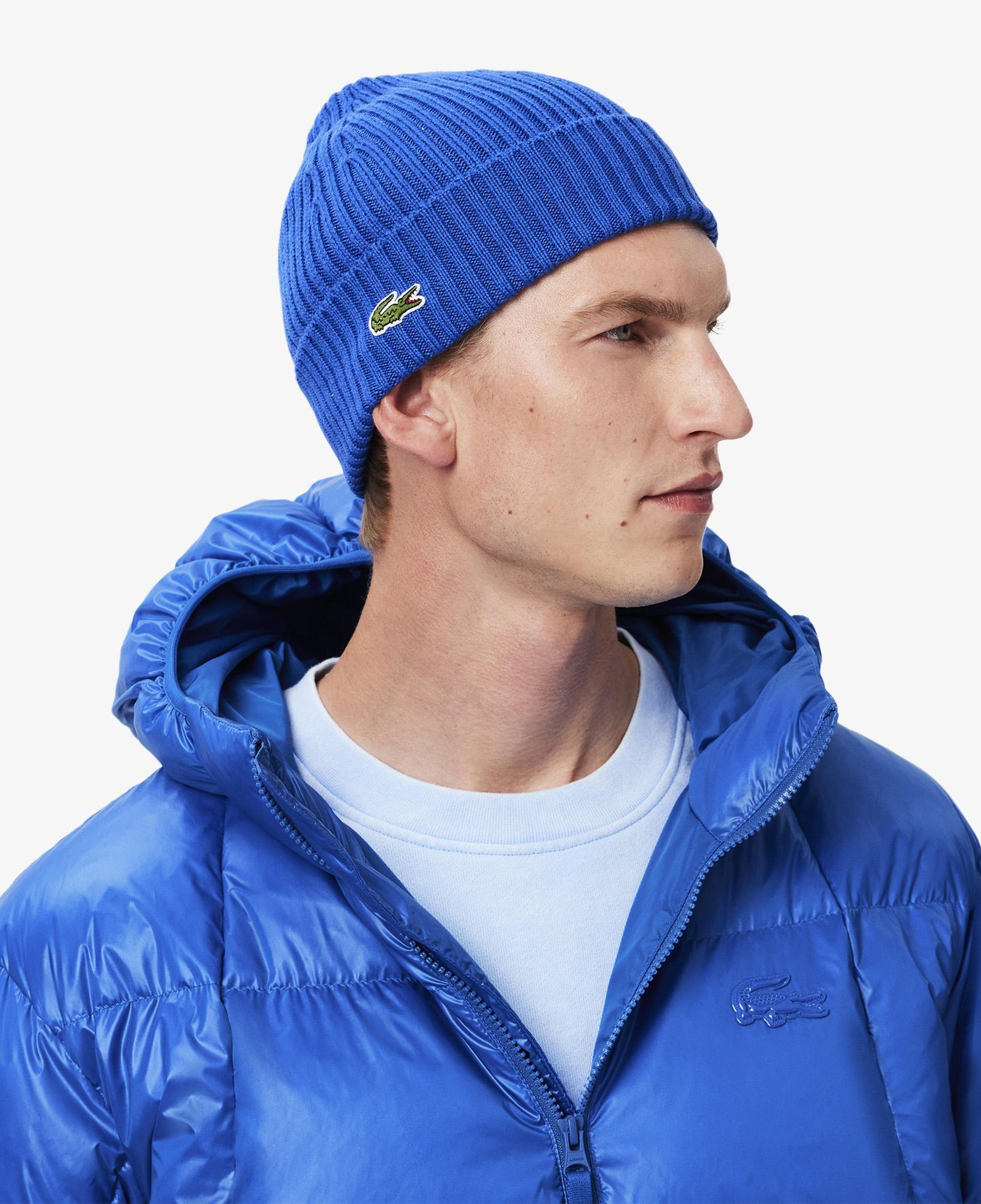 Erkek Relaxed Fit Kapüşonlu Mavi Mont