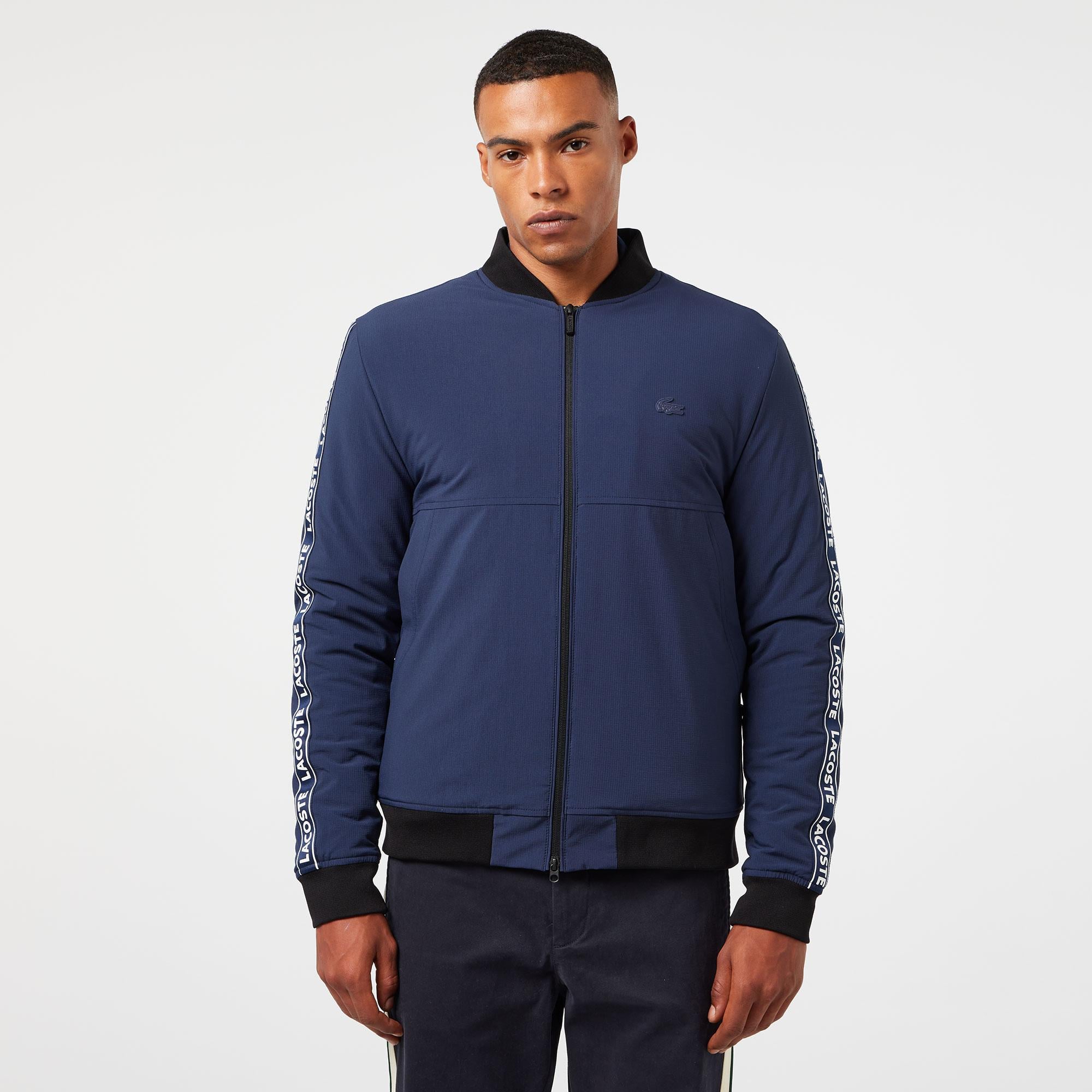 Erkek Relaxed Fit Hakim Yaka Lacivert Mont