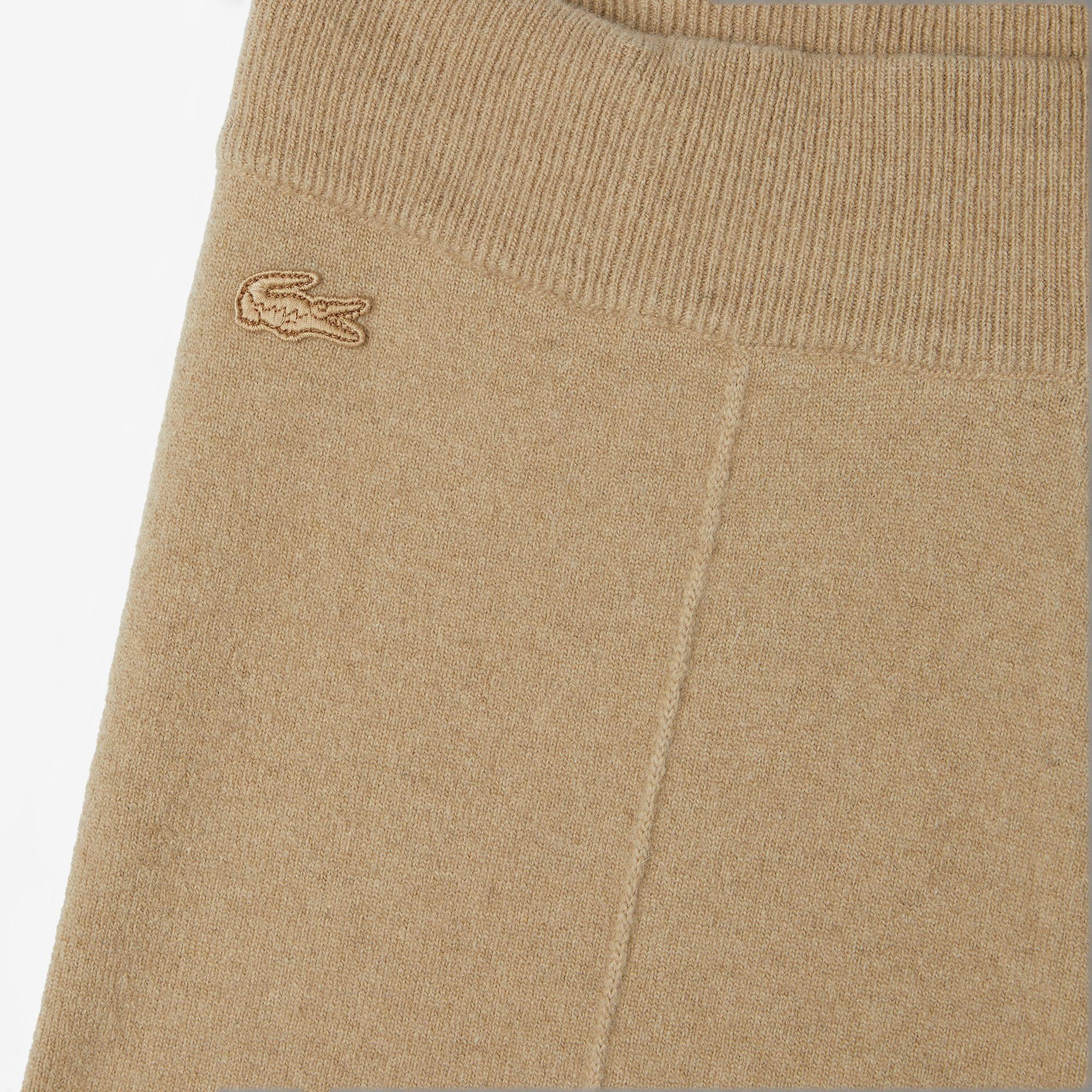 Kadın Relaxed Fit Bej Yün Karışımlı Pantolon