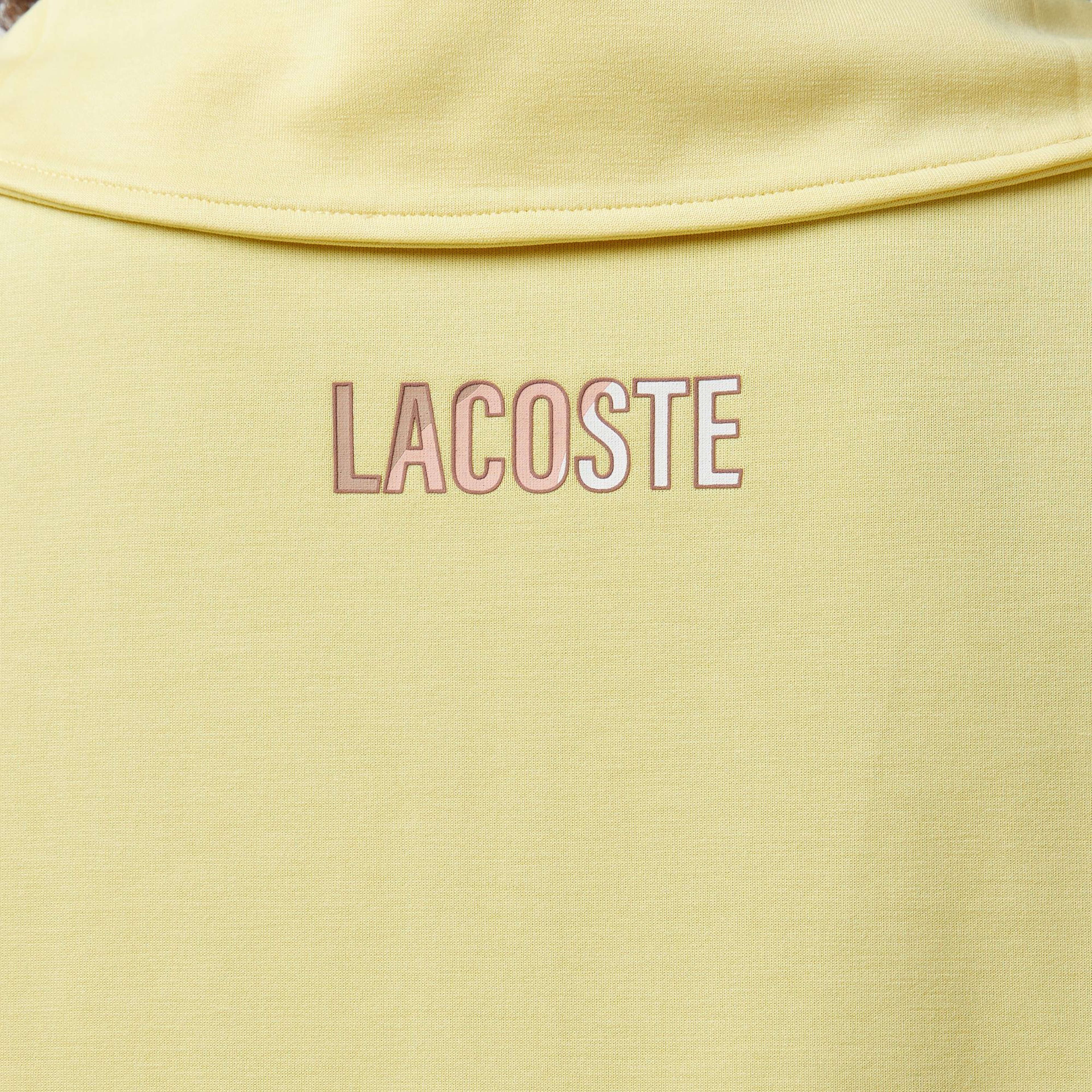 Kadın Kısa Kollu Yarım Fermuarlı Sarı Modal Karışımlı Sweatshirt