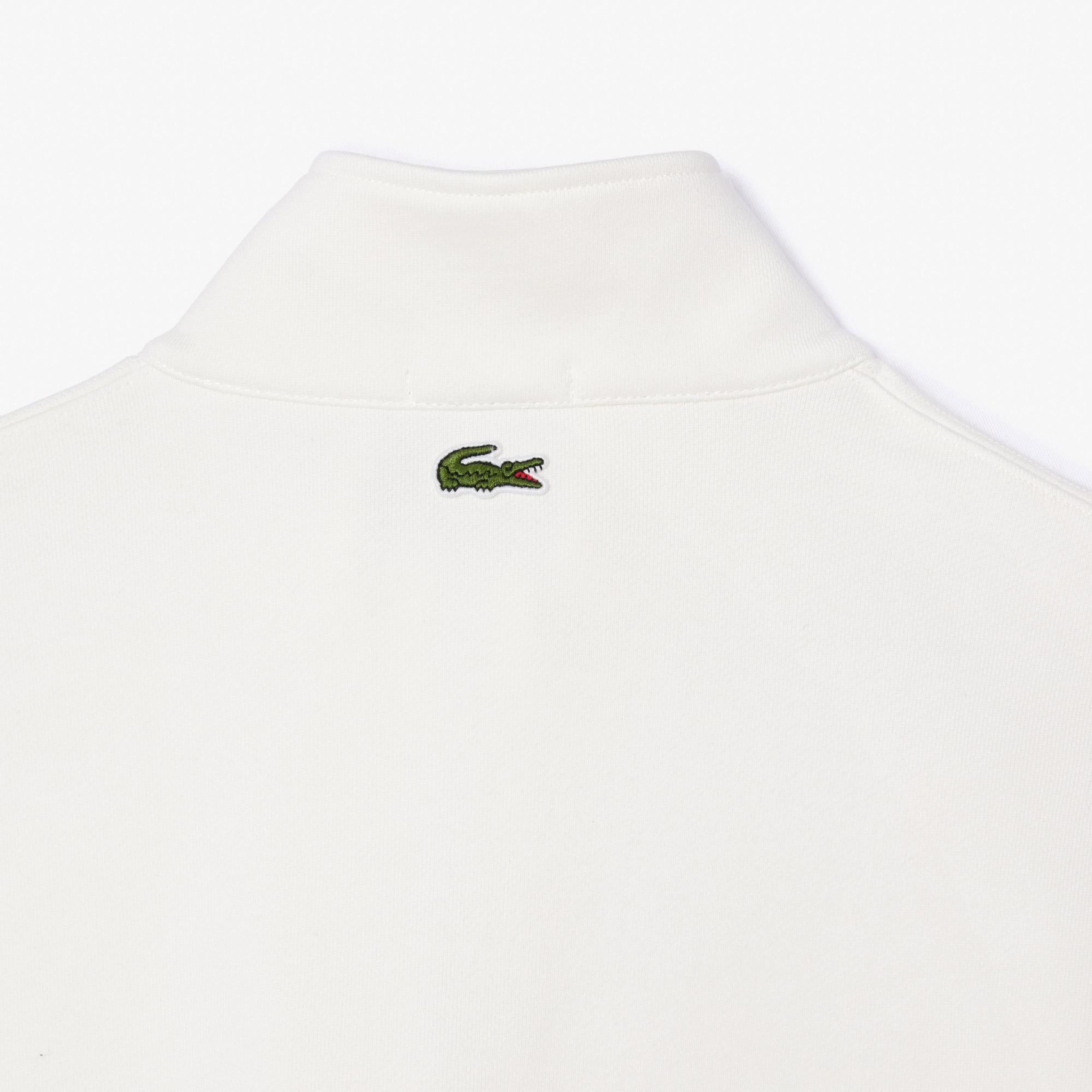 Lacoste Neck-Zip Erkek Beyaz Sweatshirt