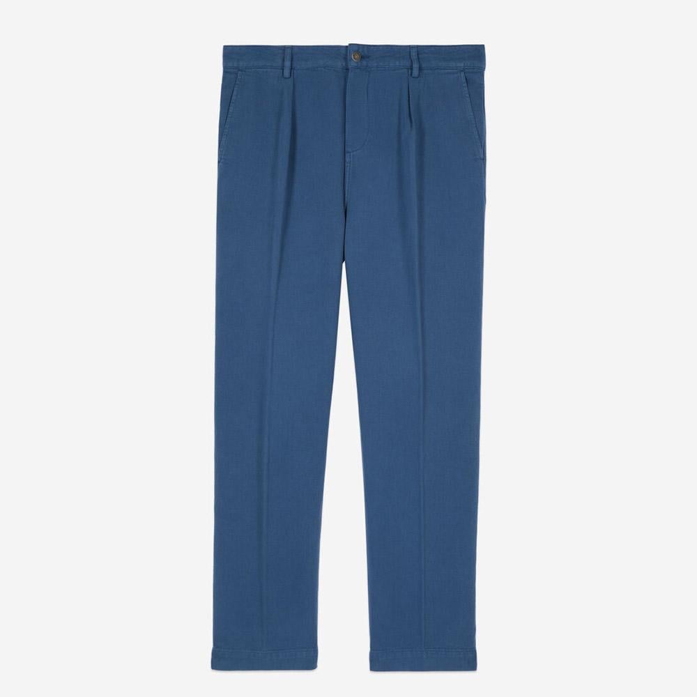 ERKEK STRAIGHT FIT MAVİ Keten Karışımlı Jean