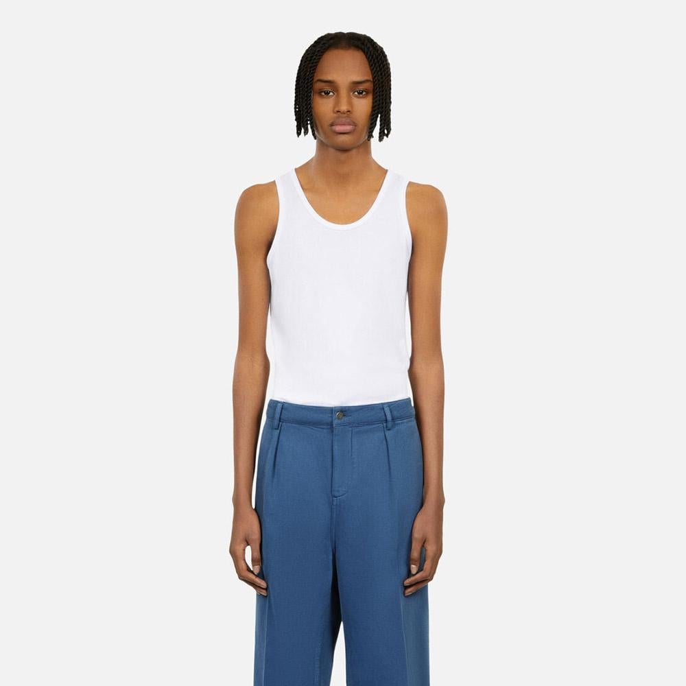 ERKEK STRAIGHT FIT MAVİ Keten Karışımlı Jean