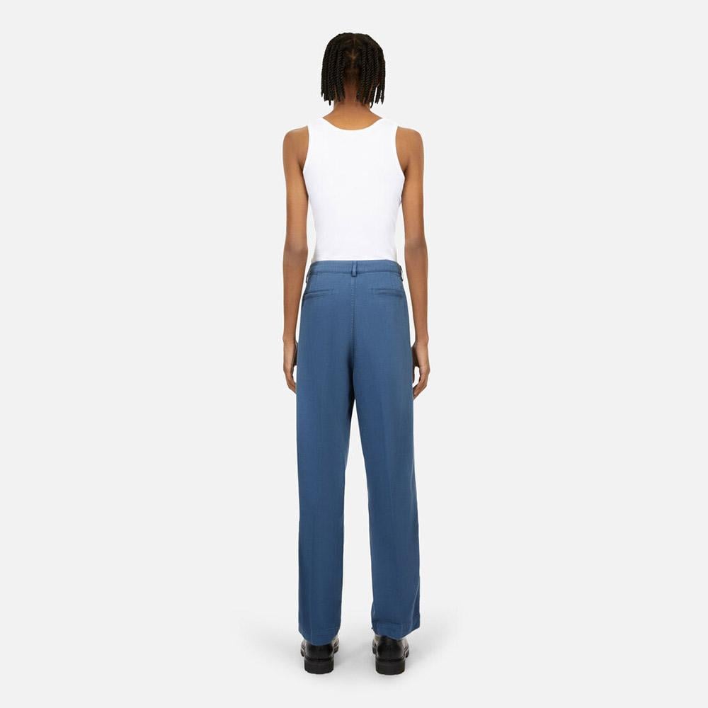 ERKEK STRAIGHT FIT MAVİ Keten Karışımlı Jean