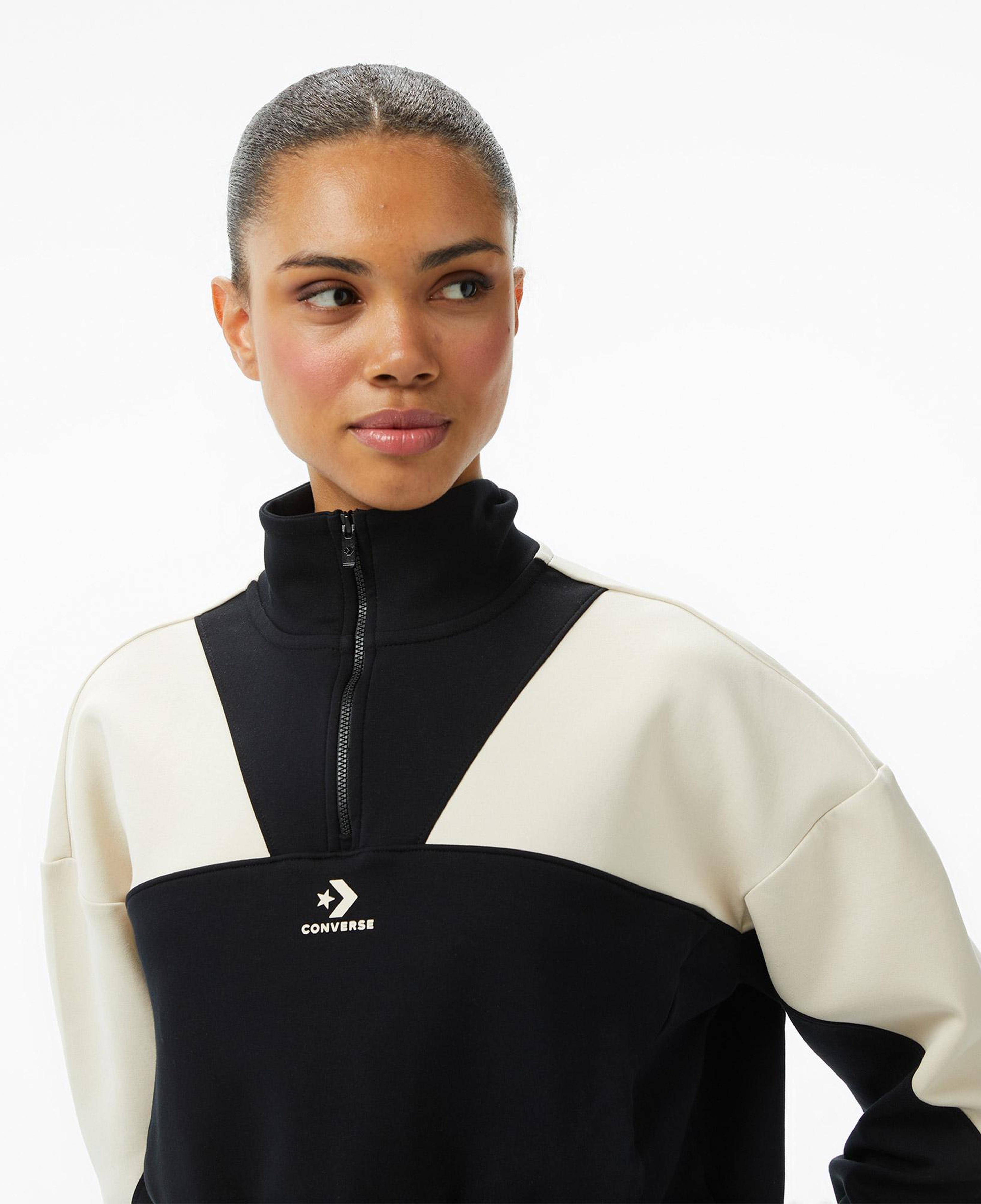Converse Crop Kadın Siyah Sweatshirt
