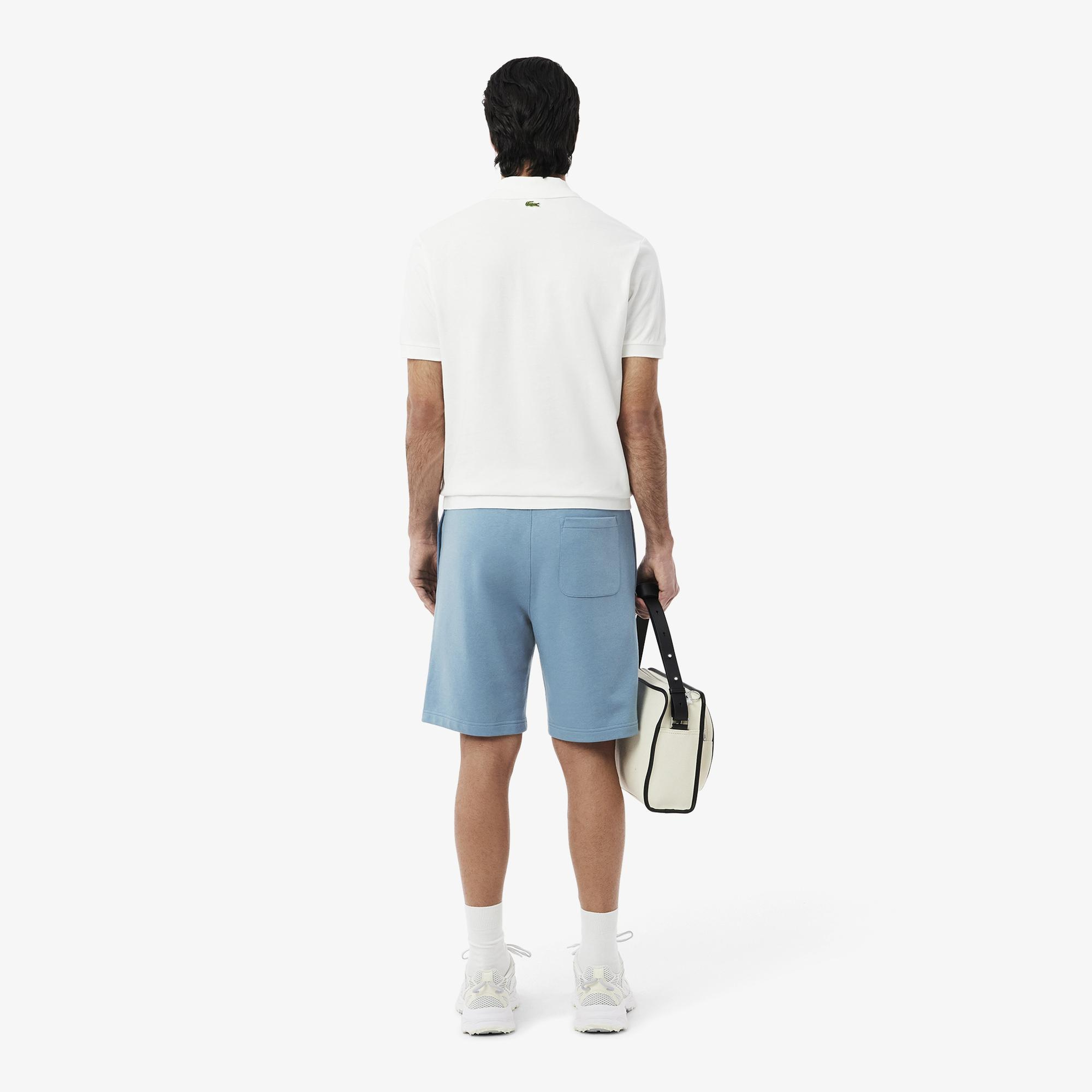 Lacoste Graphic Cotton Fleece Erkek Mavi Modal Karışımlı Şort