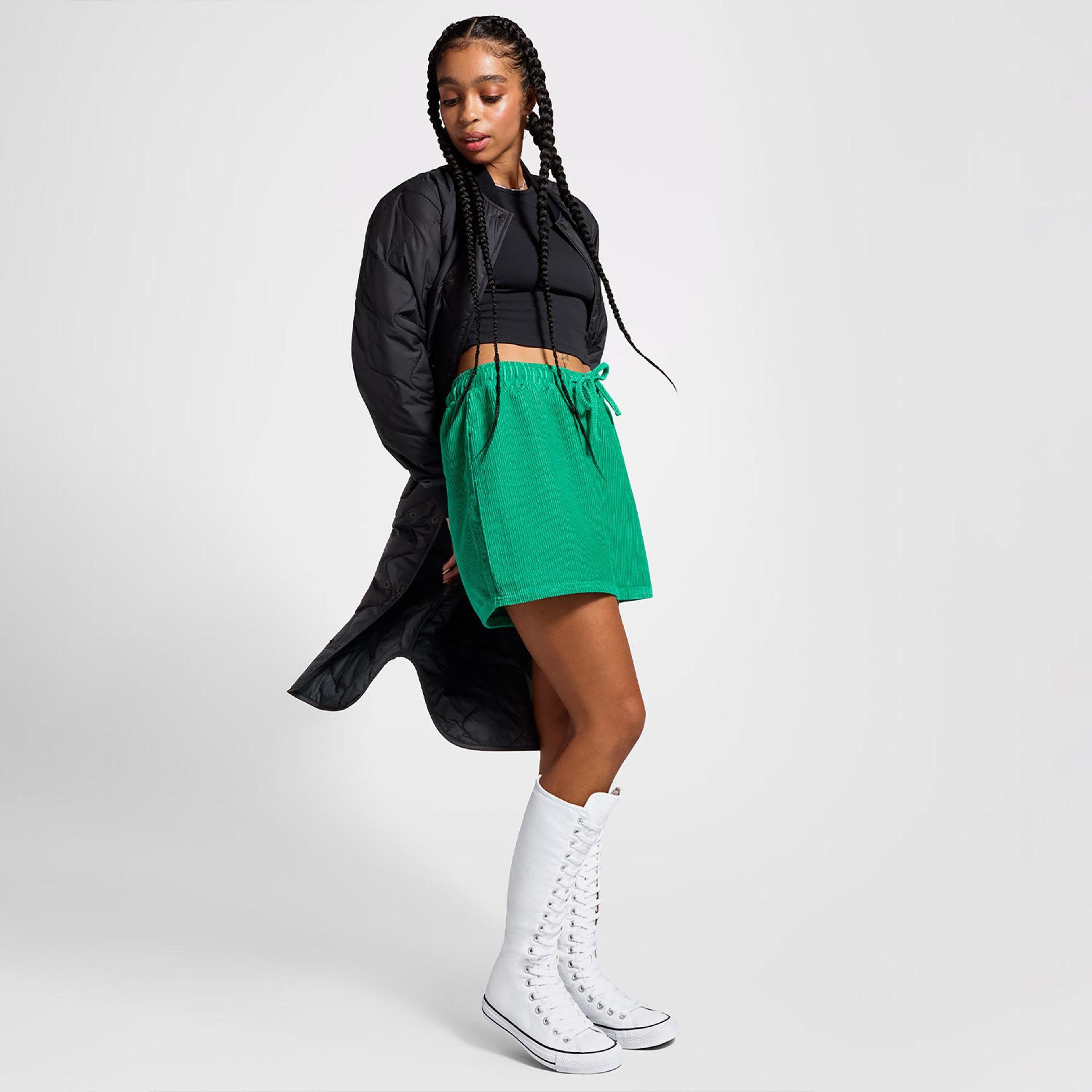 Converse Extra Long Malden Kadın Siyah Ceket
