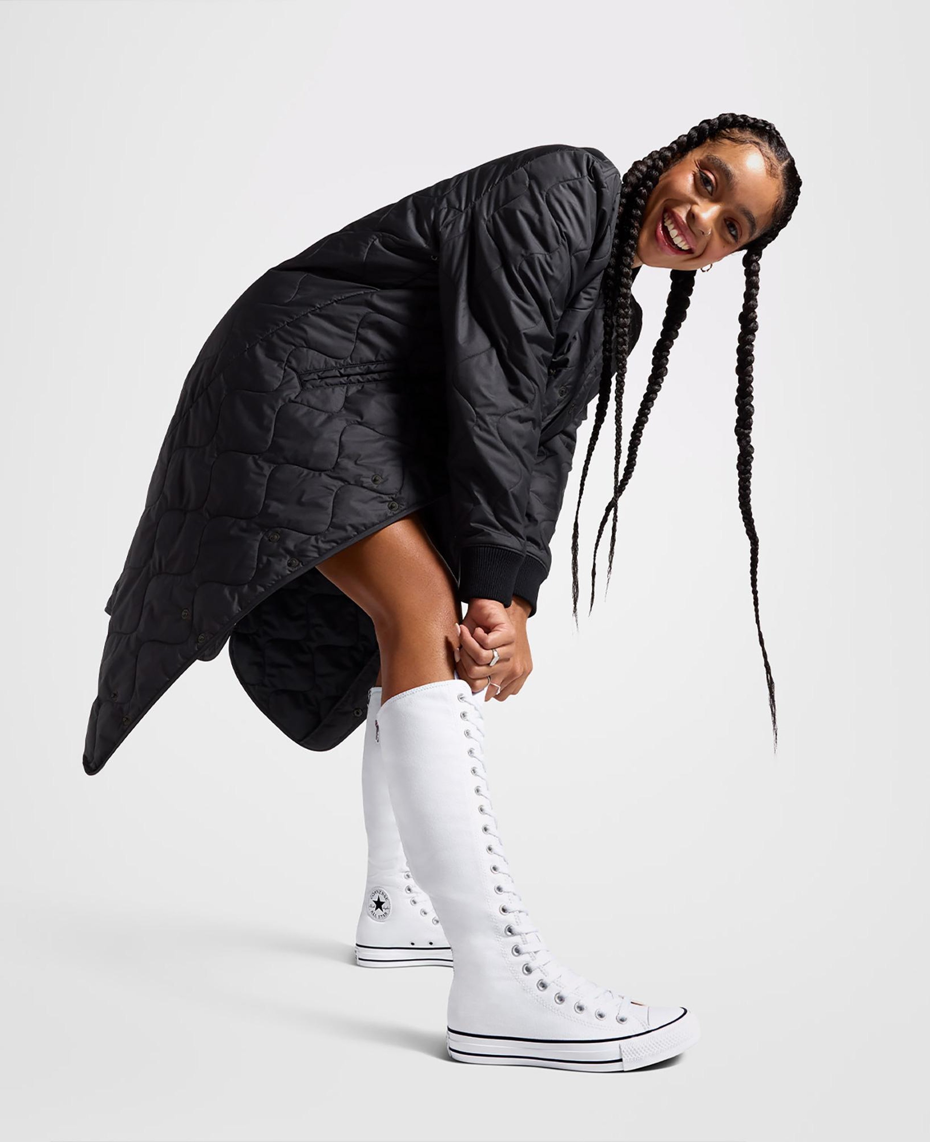 Converse Extra Long Malden Kadın Siyah Ceket