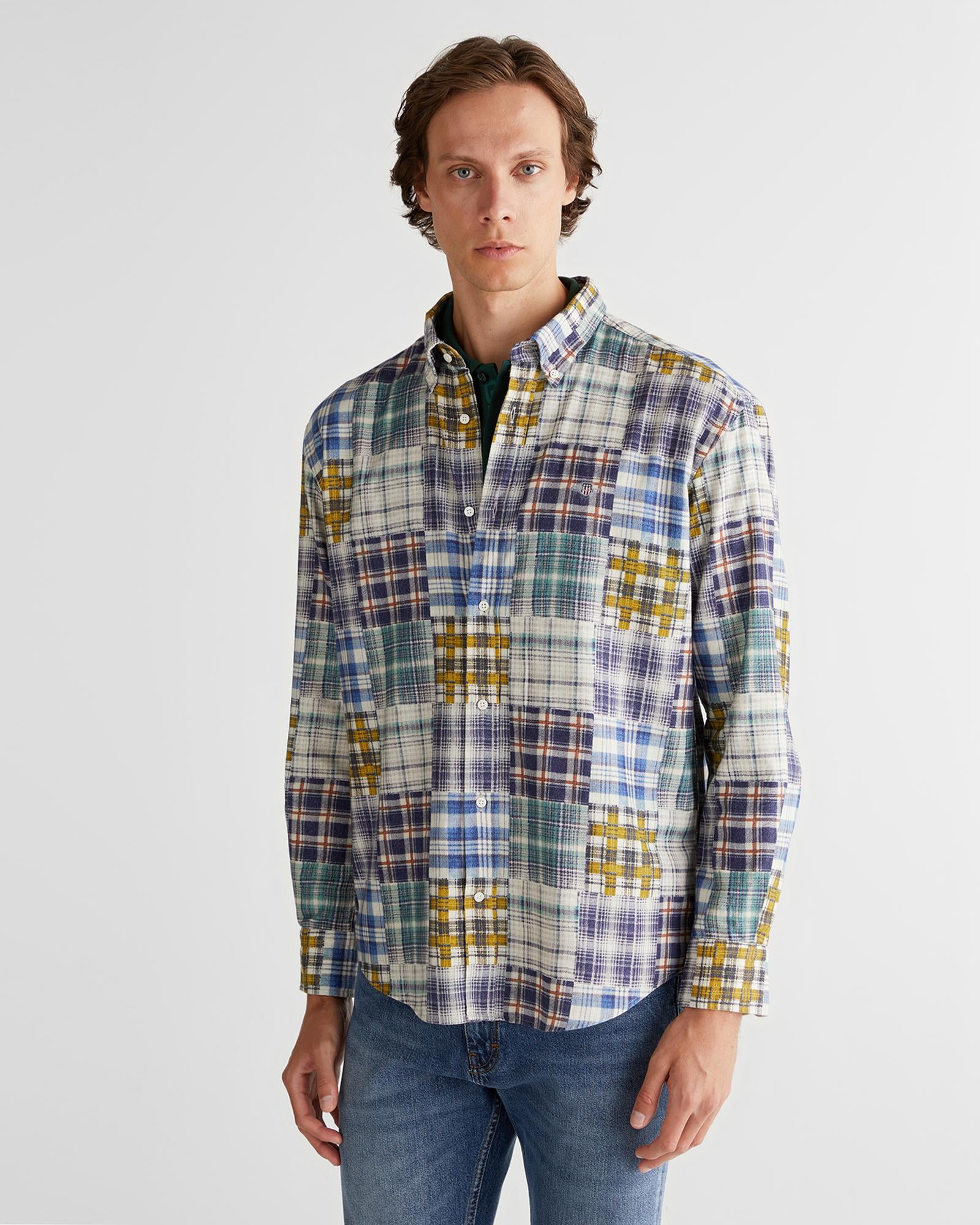 GANT Erkek Lacivert Relaxed Fit Gömlek