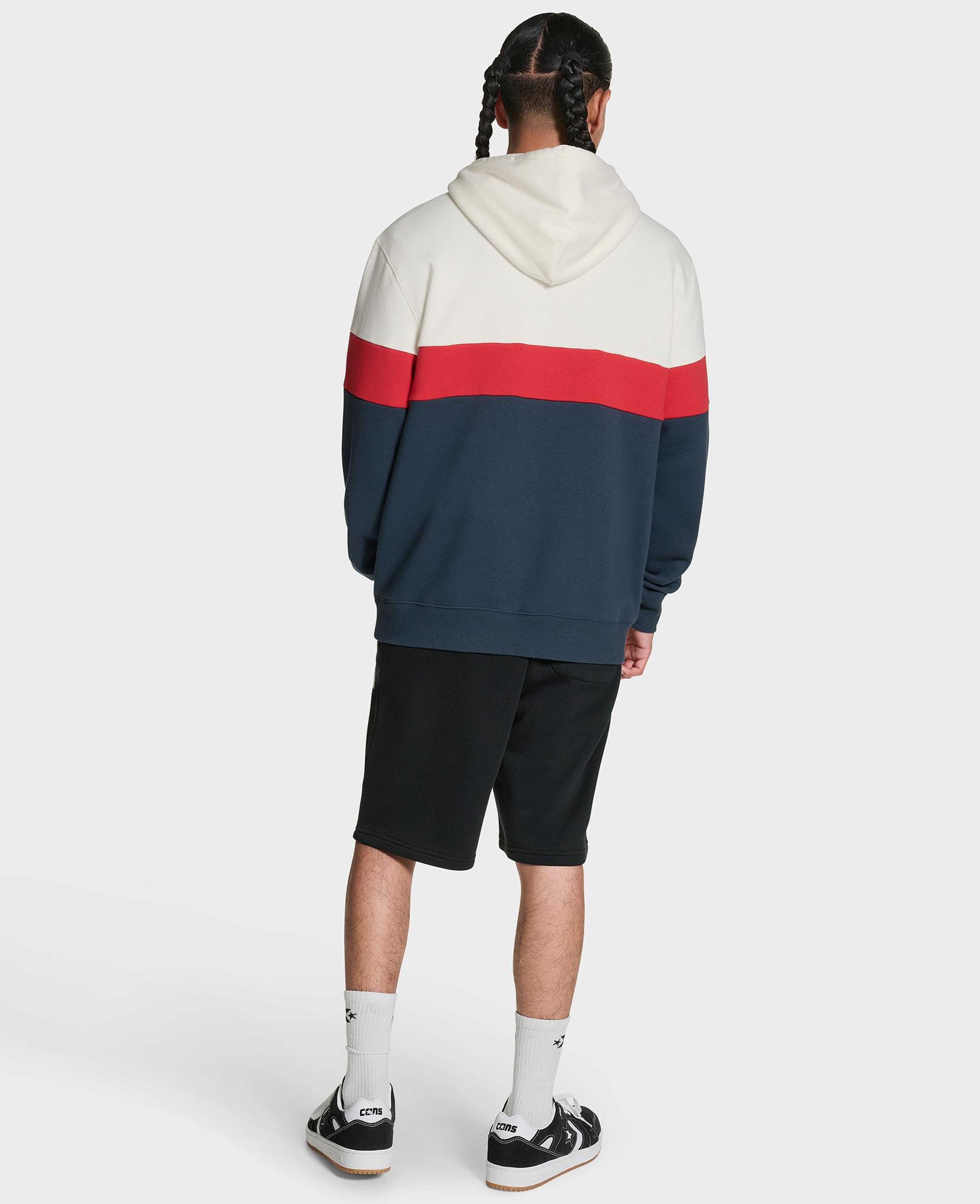 Converse Color Block Pullover Erkek Lacivert Sweatshirt