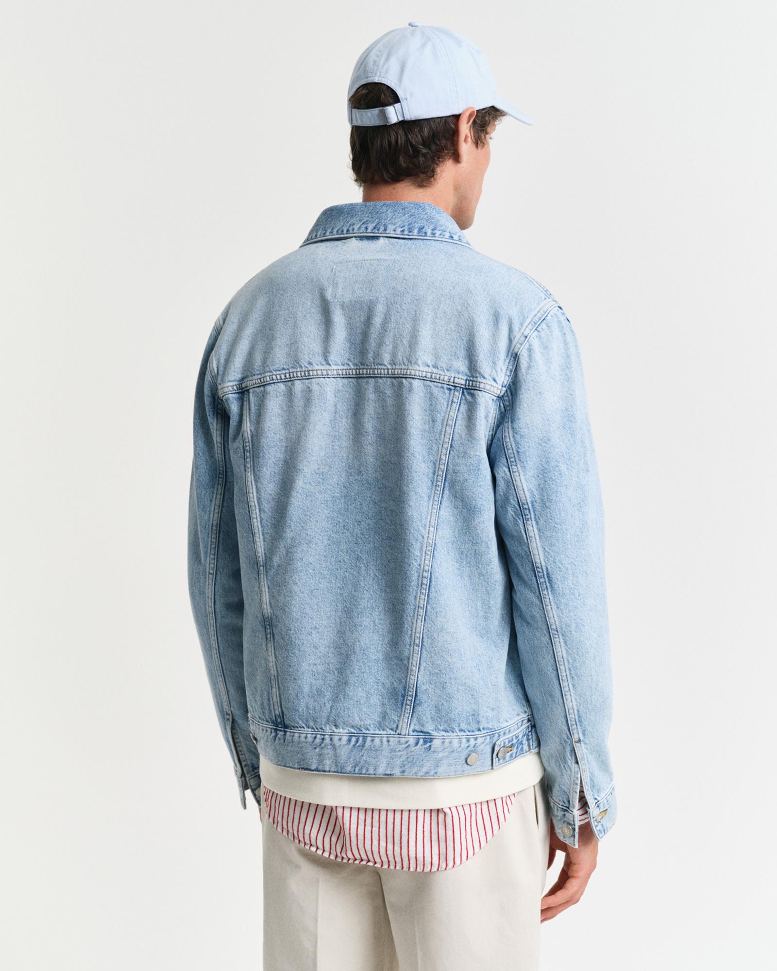 GANT Erkek Mavi Regular Fit Klasik Yaka Denim Ceket