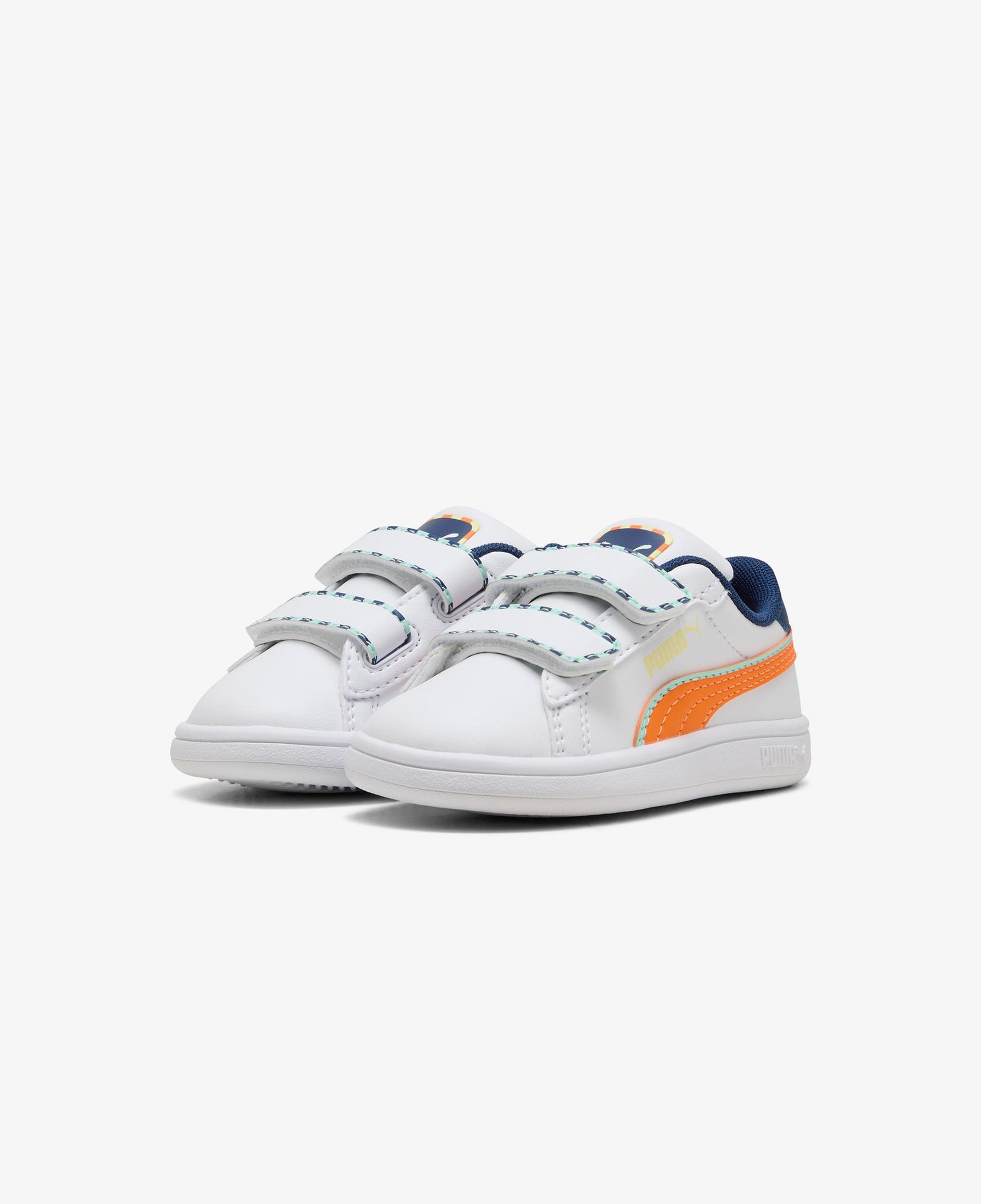 Puma Smash 3.0 Playdate Bebek Beyaz Spor Ayakkabı
