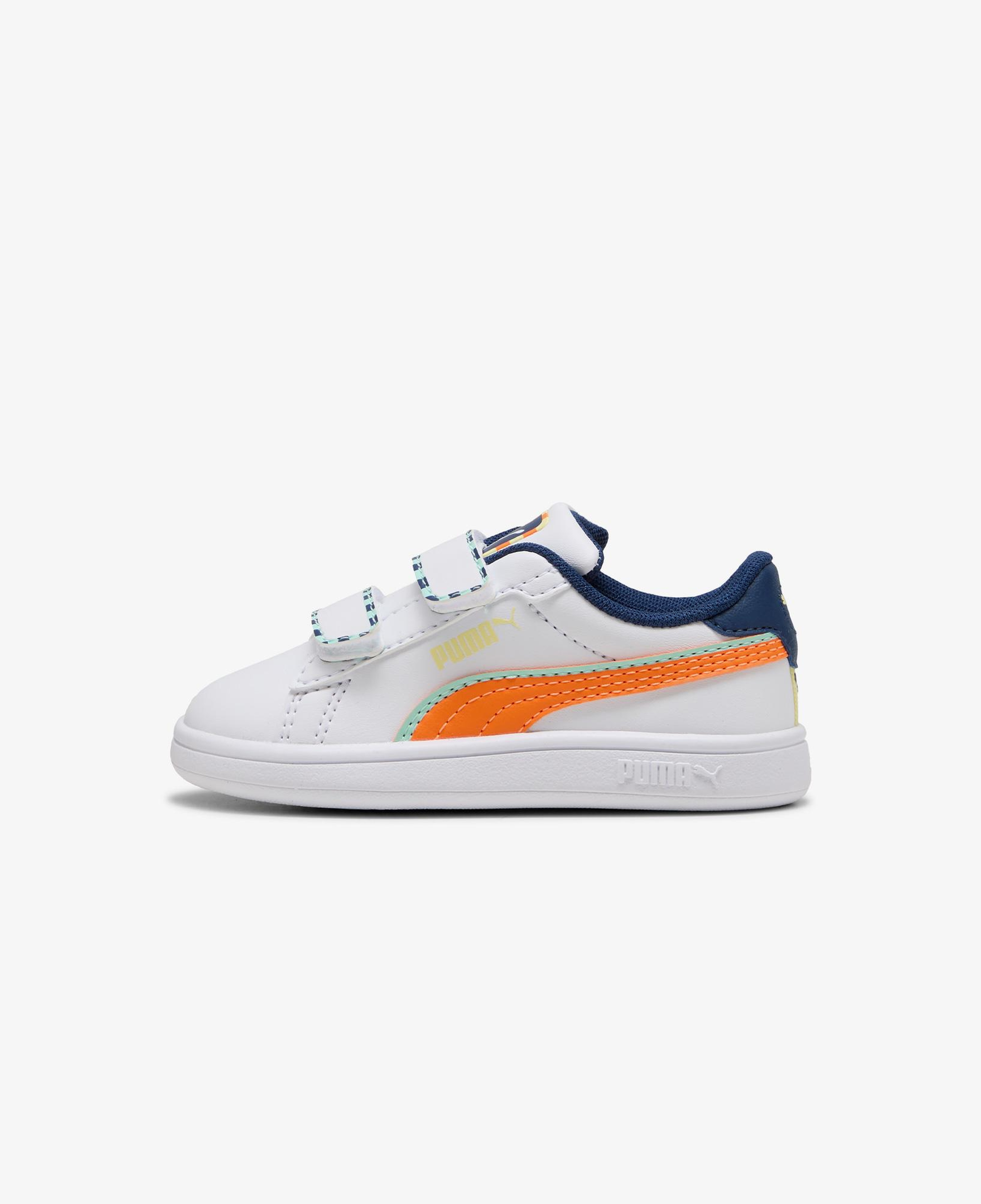 Puma Smash 3.0 Playdate Bebek Beyaz Spor Ayakkabı