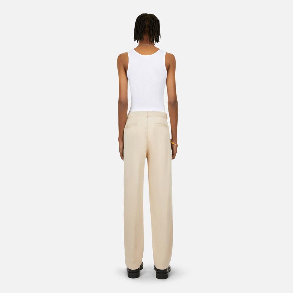 ERKEK STRAIGHT FIT BEJ Keten Karışımlı Jean