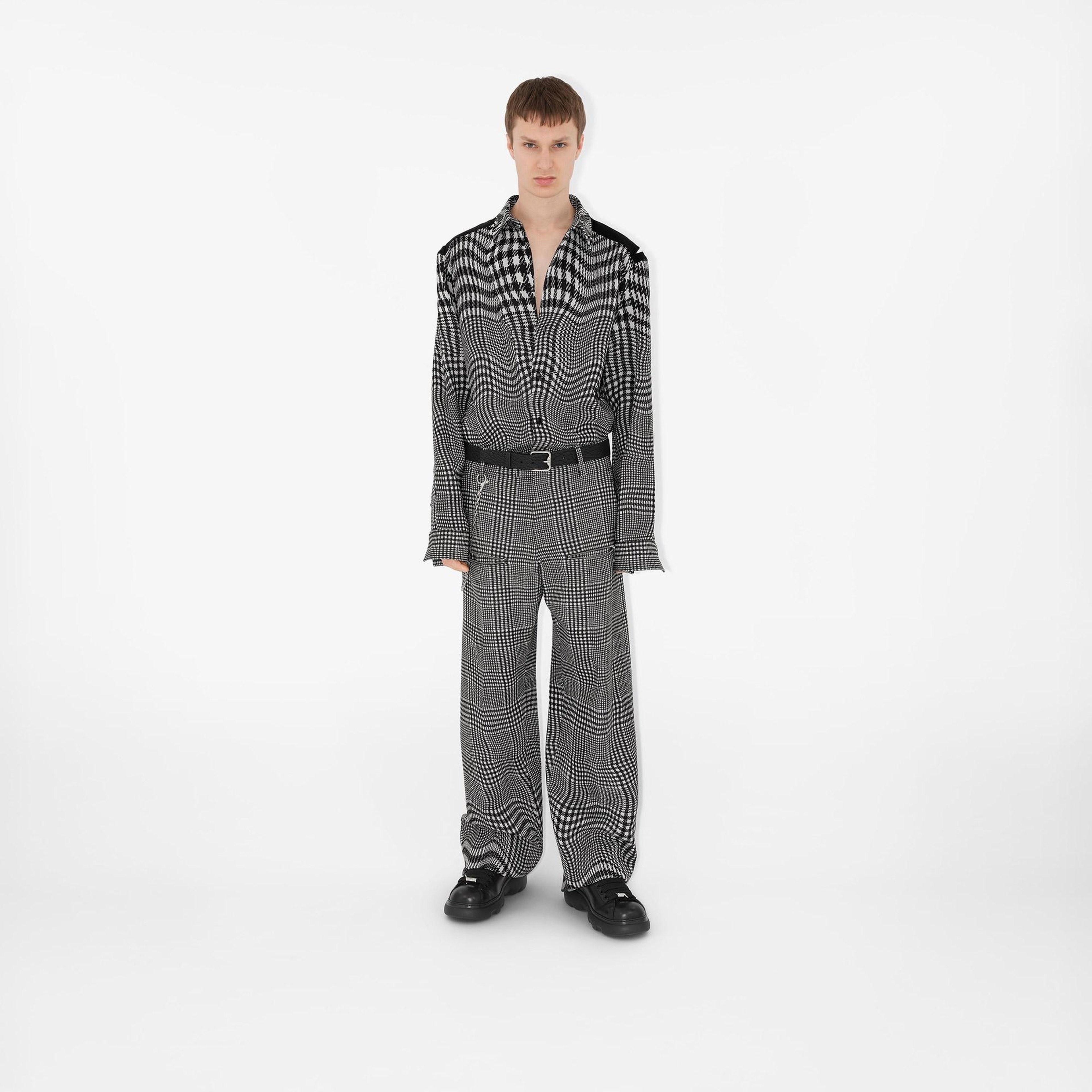 Burberry Erkek Siyah Yün Gömlek