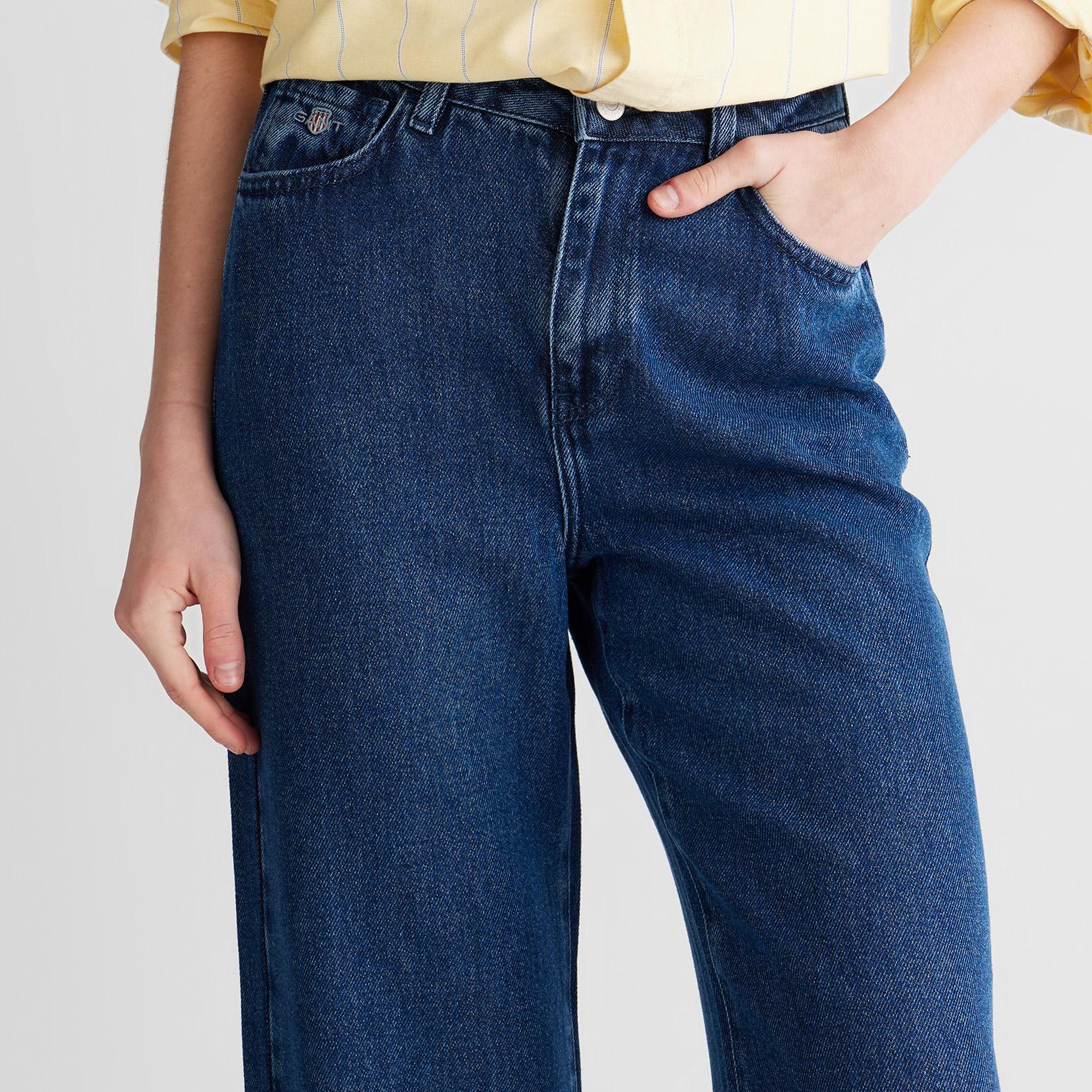 GANT Kadın Mavi Regular Fit Pantolon