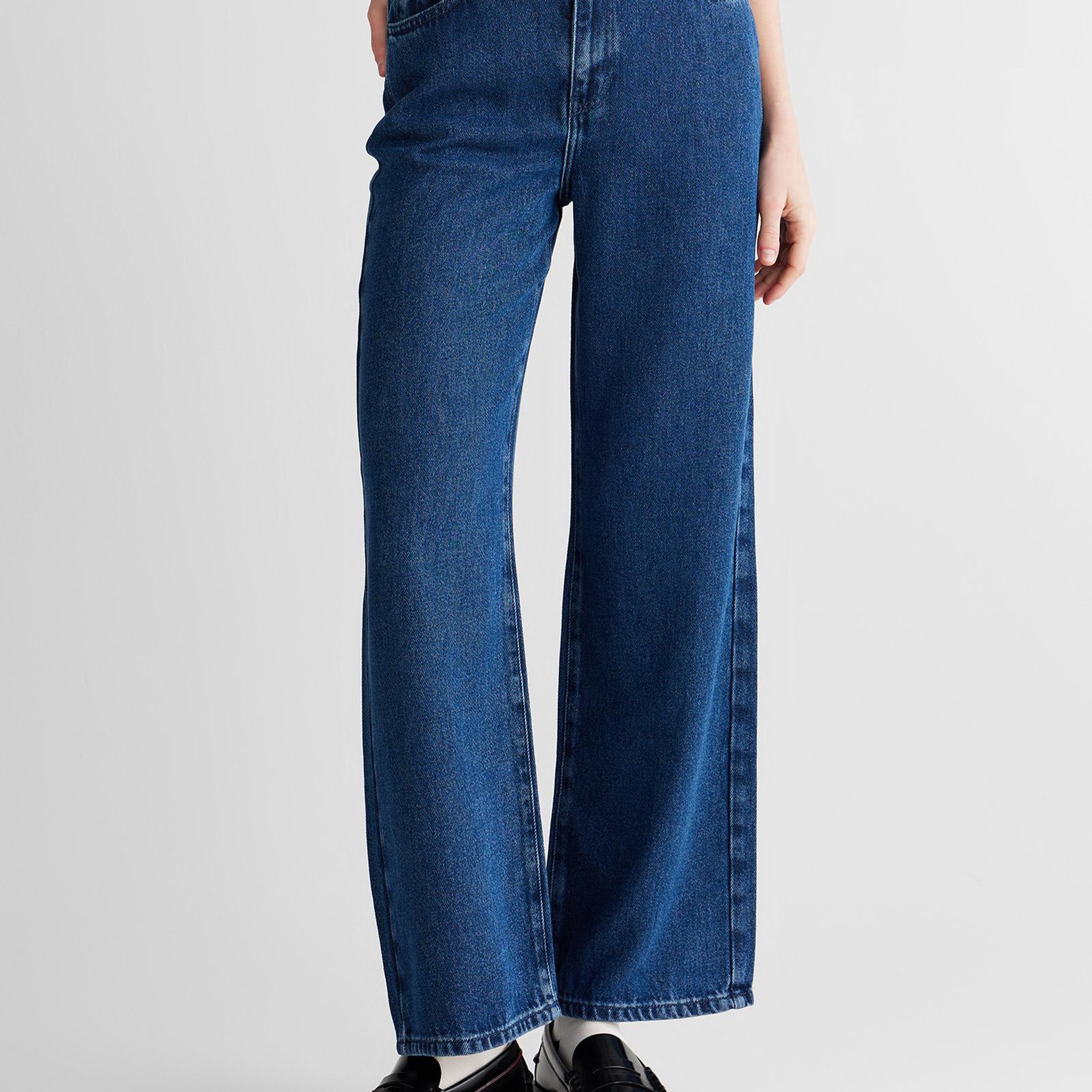GANT Kadın Mavi Regular Fit Pantolon