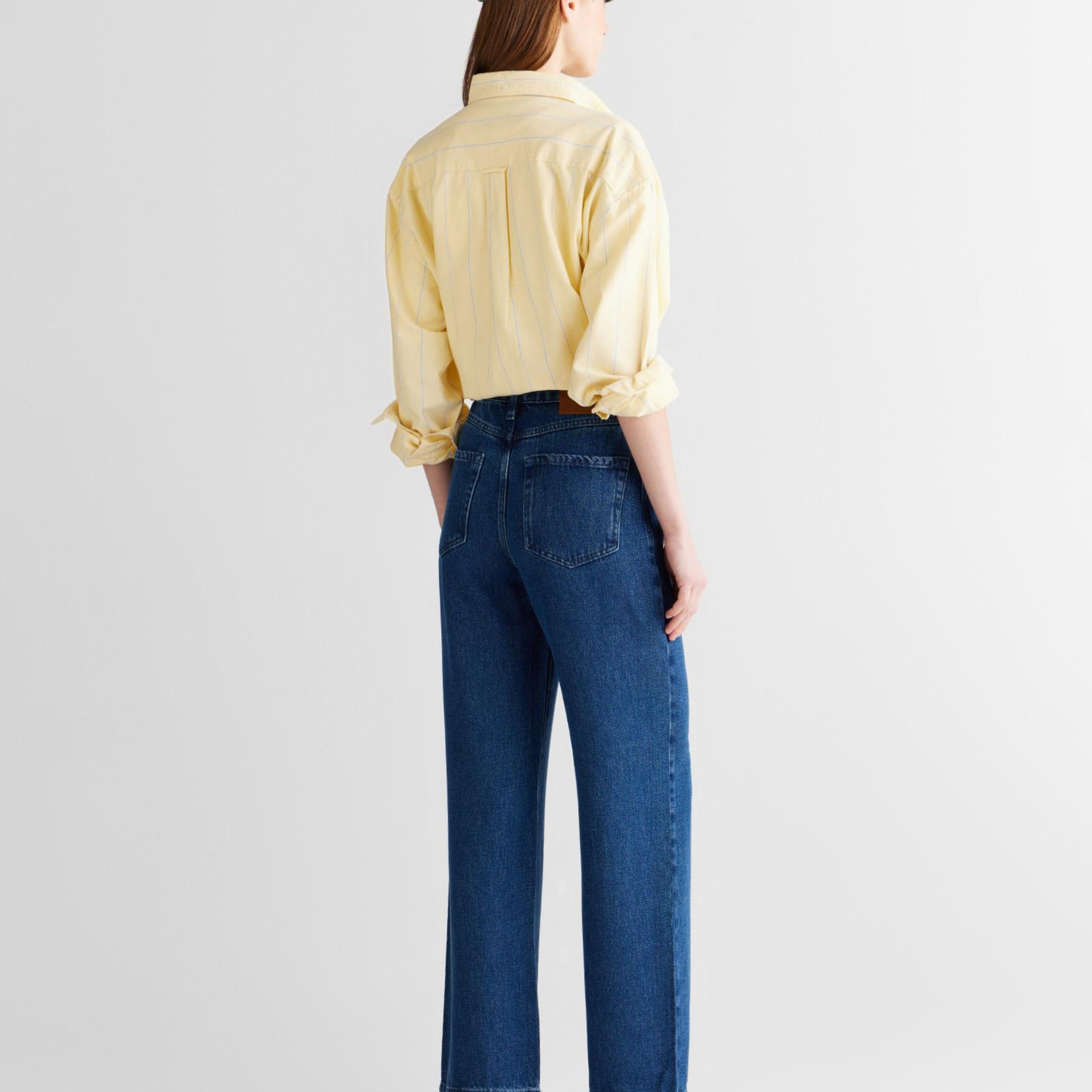 GANT Kadın Mavi Regular Fit Pantolon