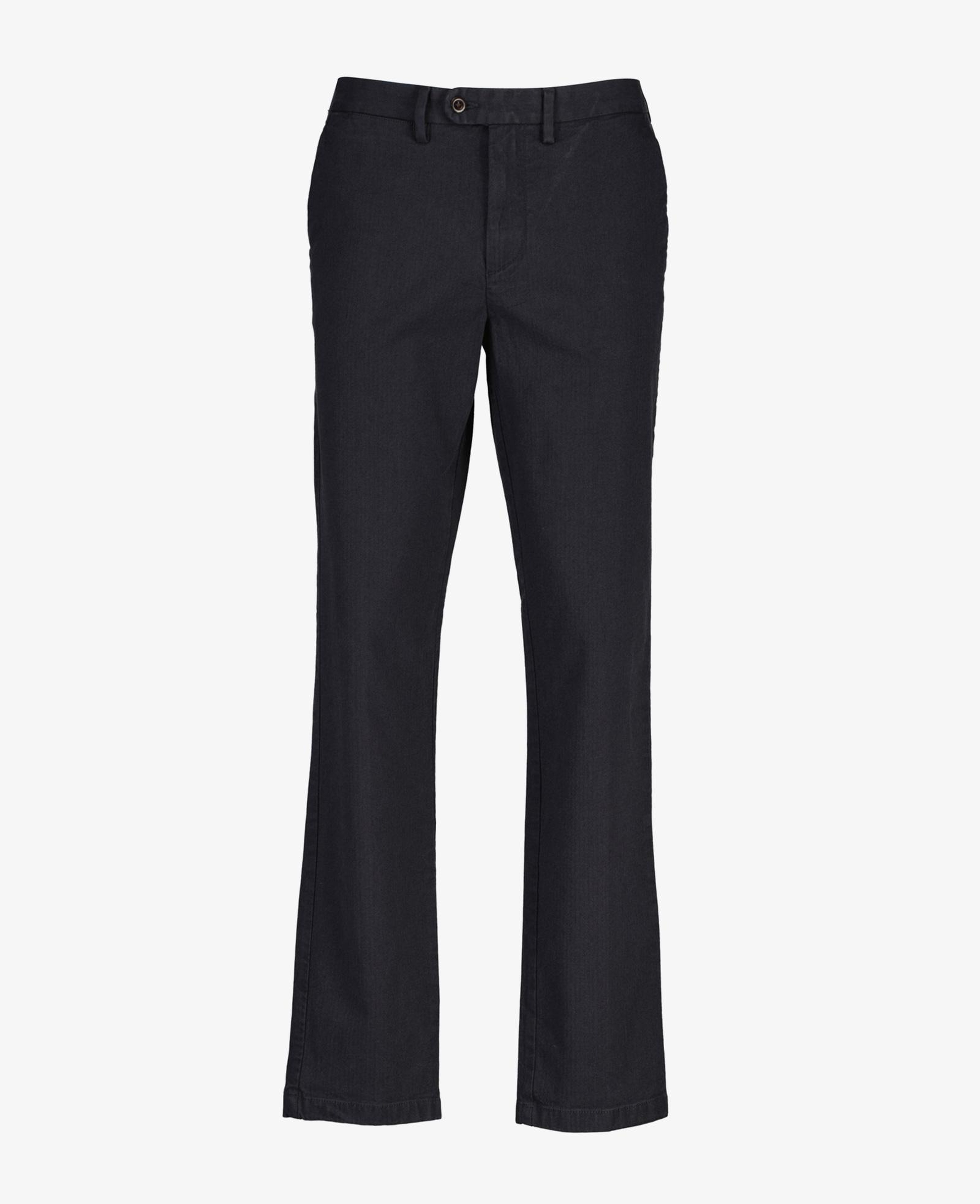 GANT Erkek Siyah Slim Fit Casual Herringbone Pantolon