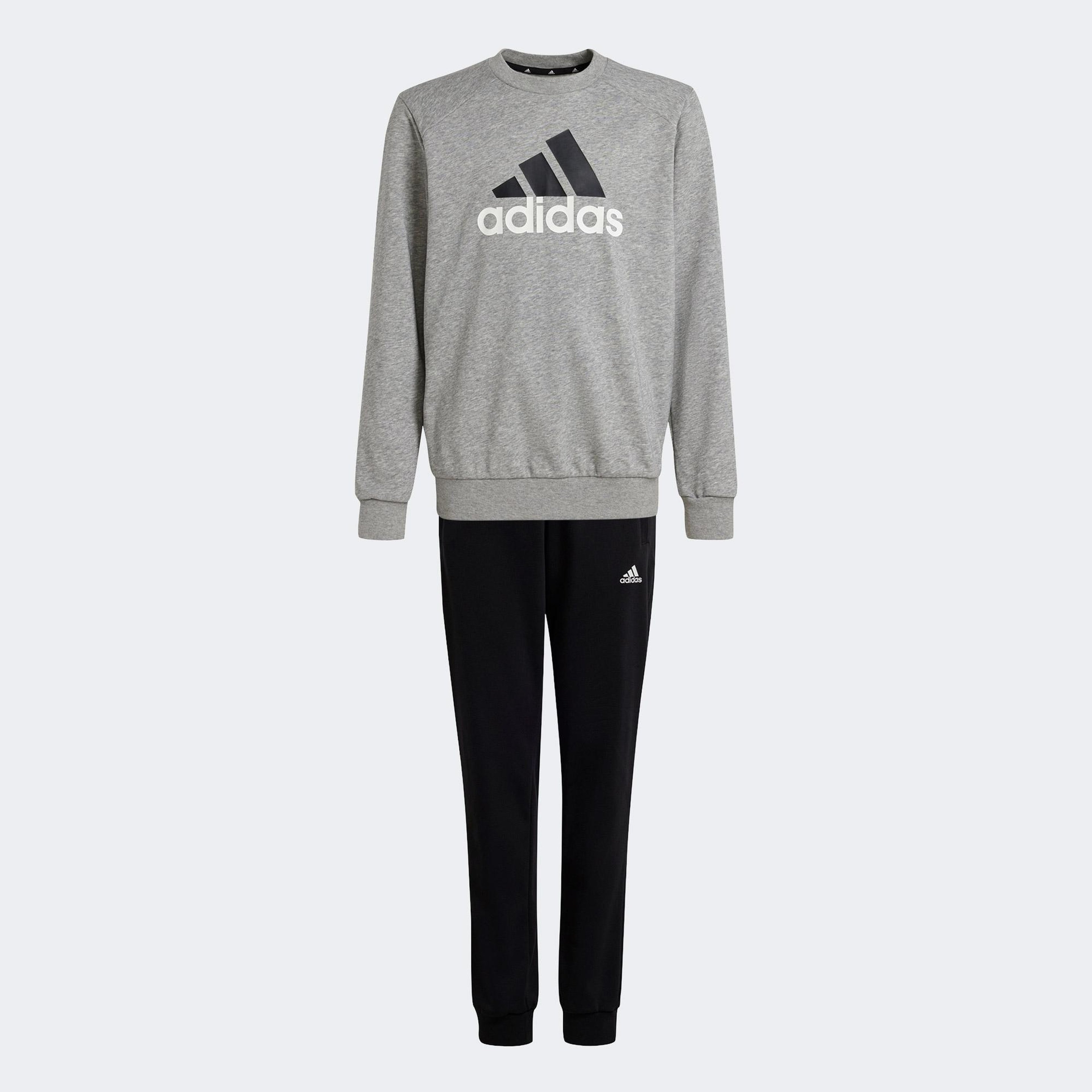 adidas Essentials Big Logo French Terry Çocuk Gri Eşofman Takımı