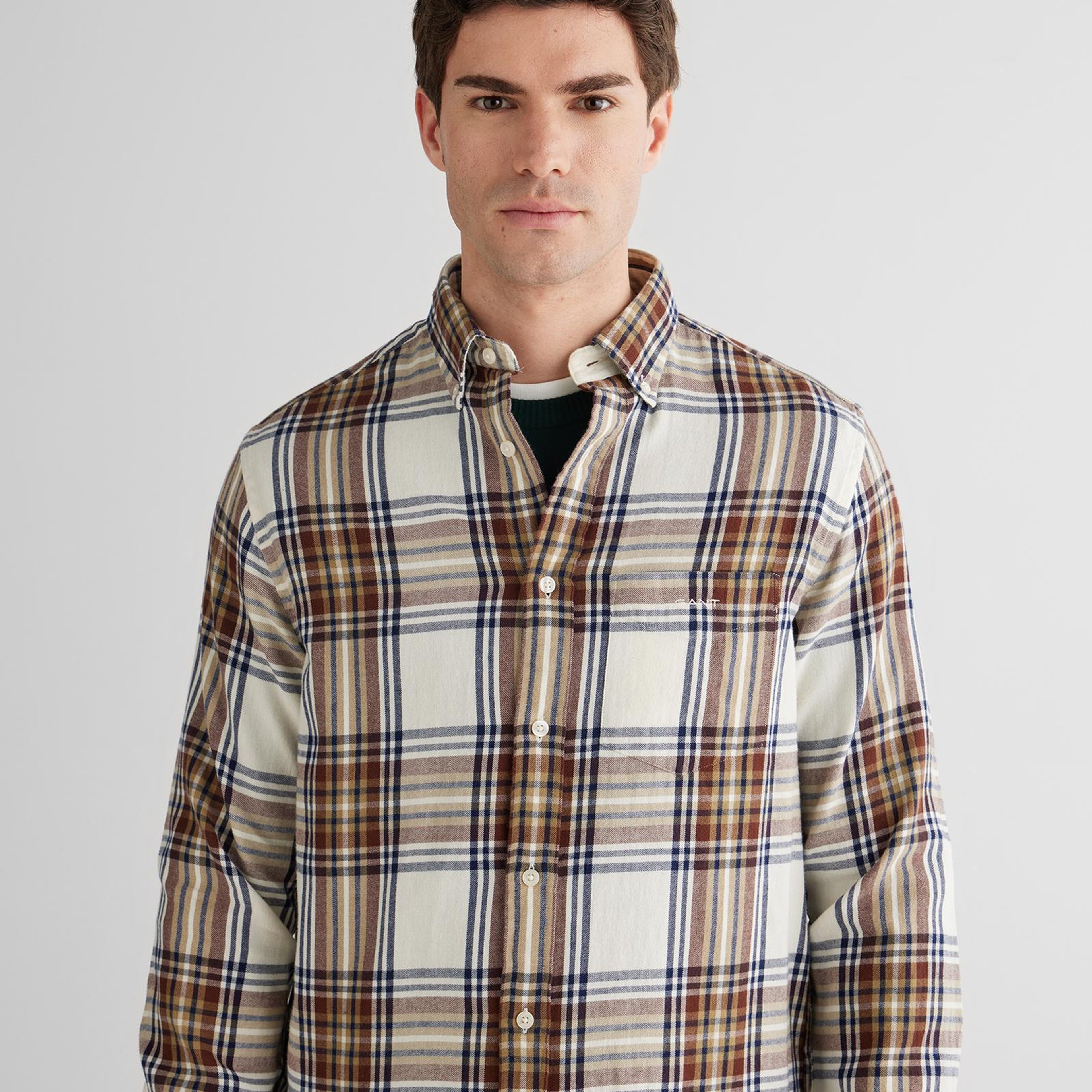 GANT Erkek Krem Regular Fit Düğmeli Gömlek