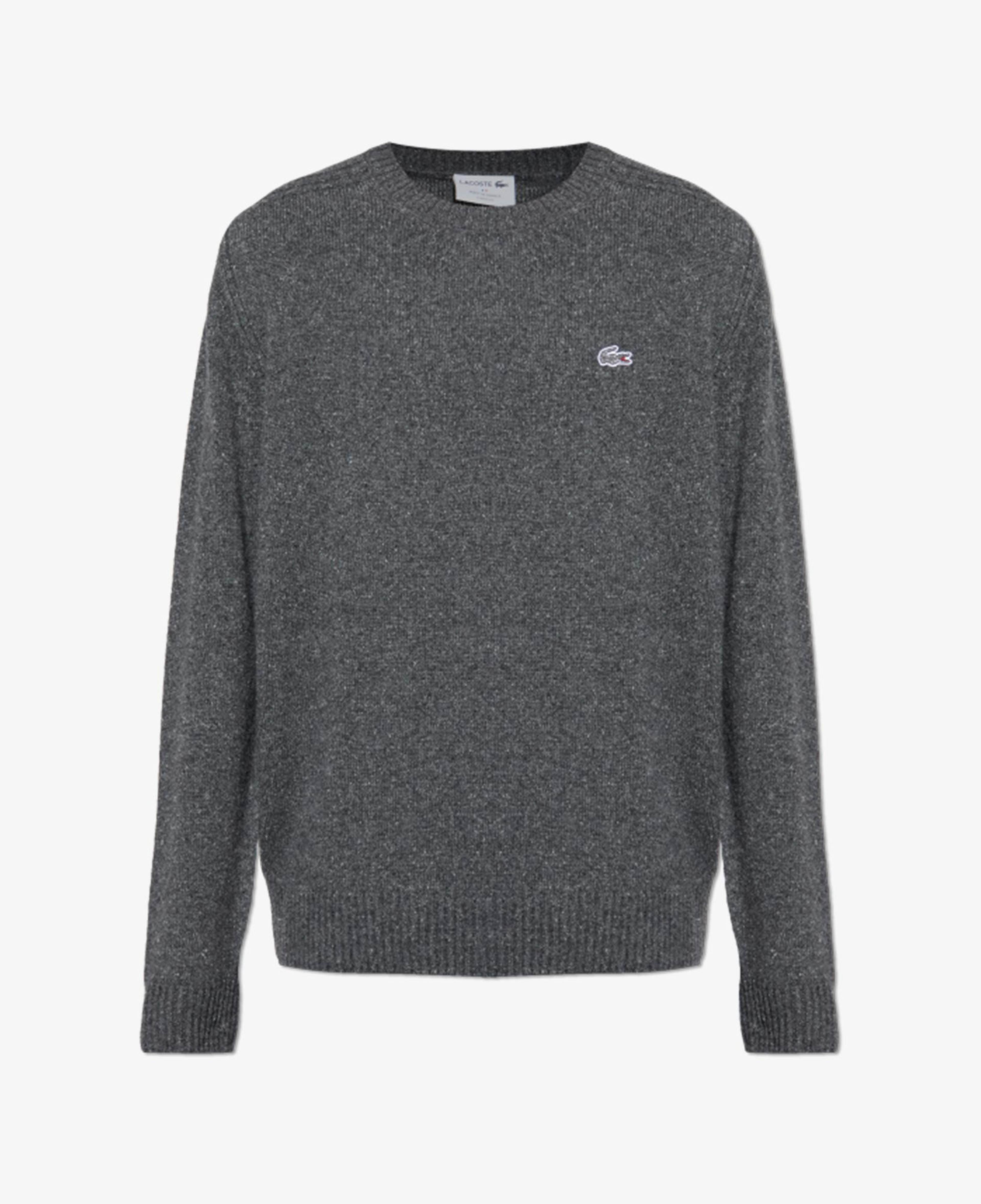 Lacoste Made Slub Erkek Gri Yün Karışımlı Kazak