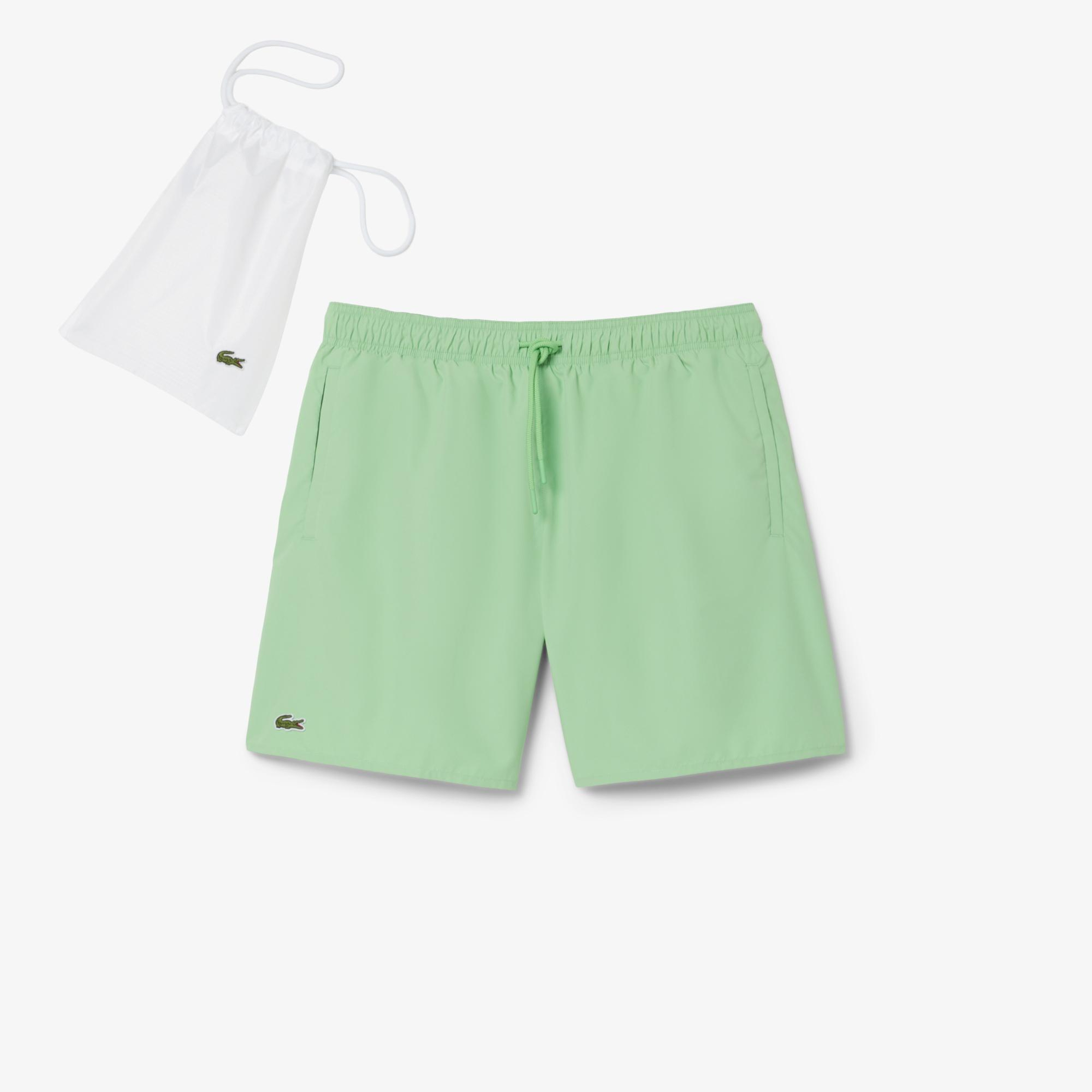 Lacoste Mid Length Monocrome Erkek Yeşil Deniz Şortu