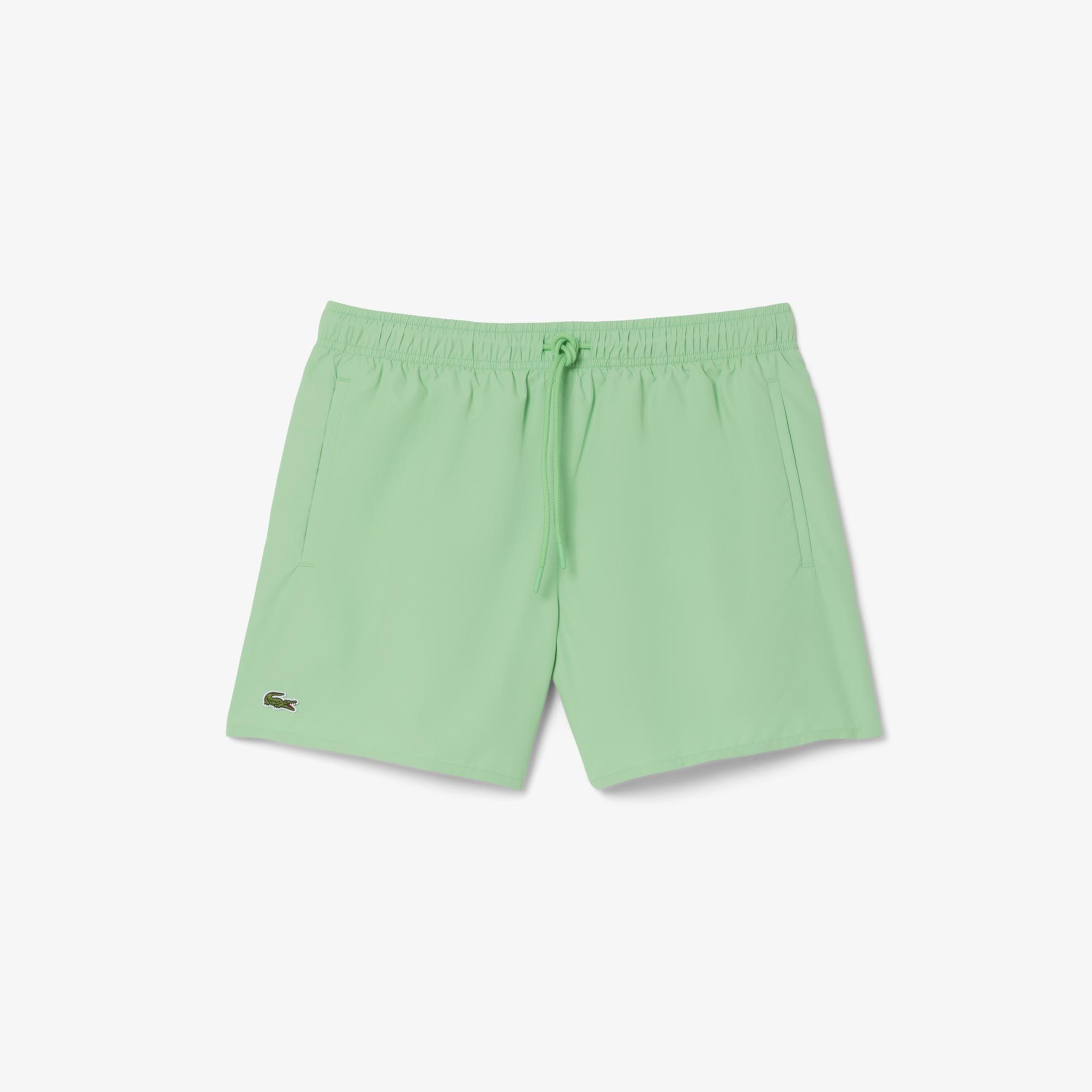 Lacoste Mid Length Monocrome Erkek Yeşil Deniz Şortu