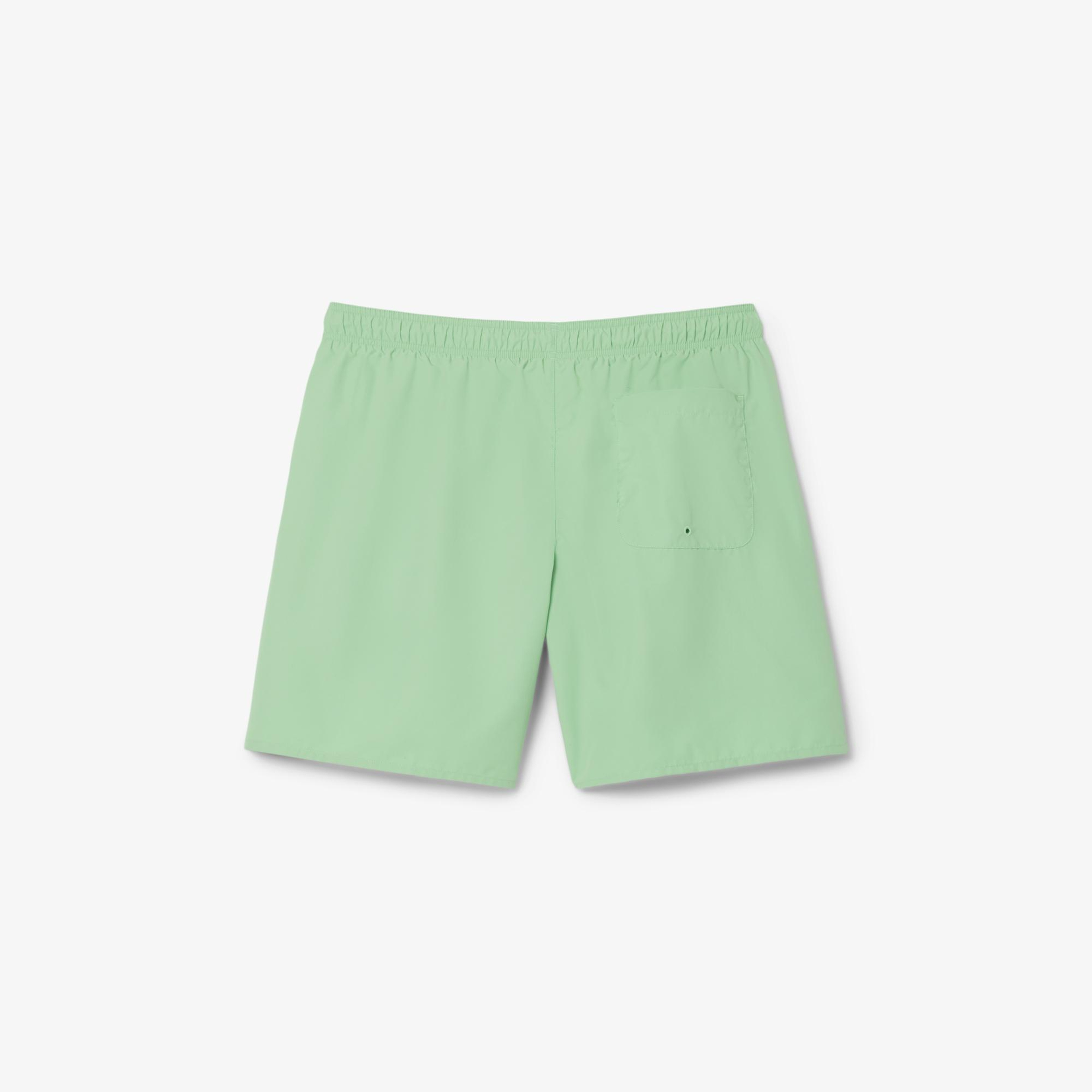 Lacoste Mid Length Monocrome Erkek Yeşil Deniz Şortu