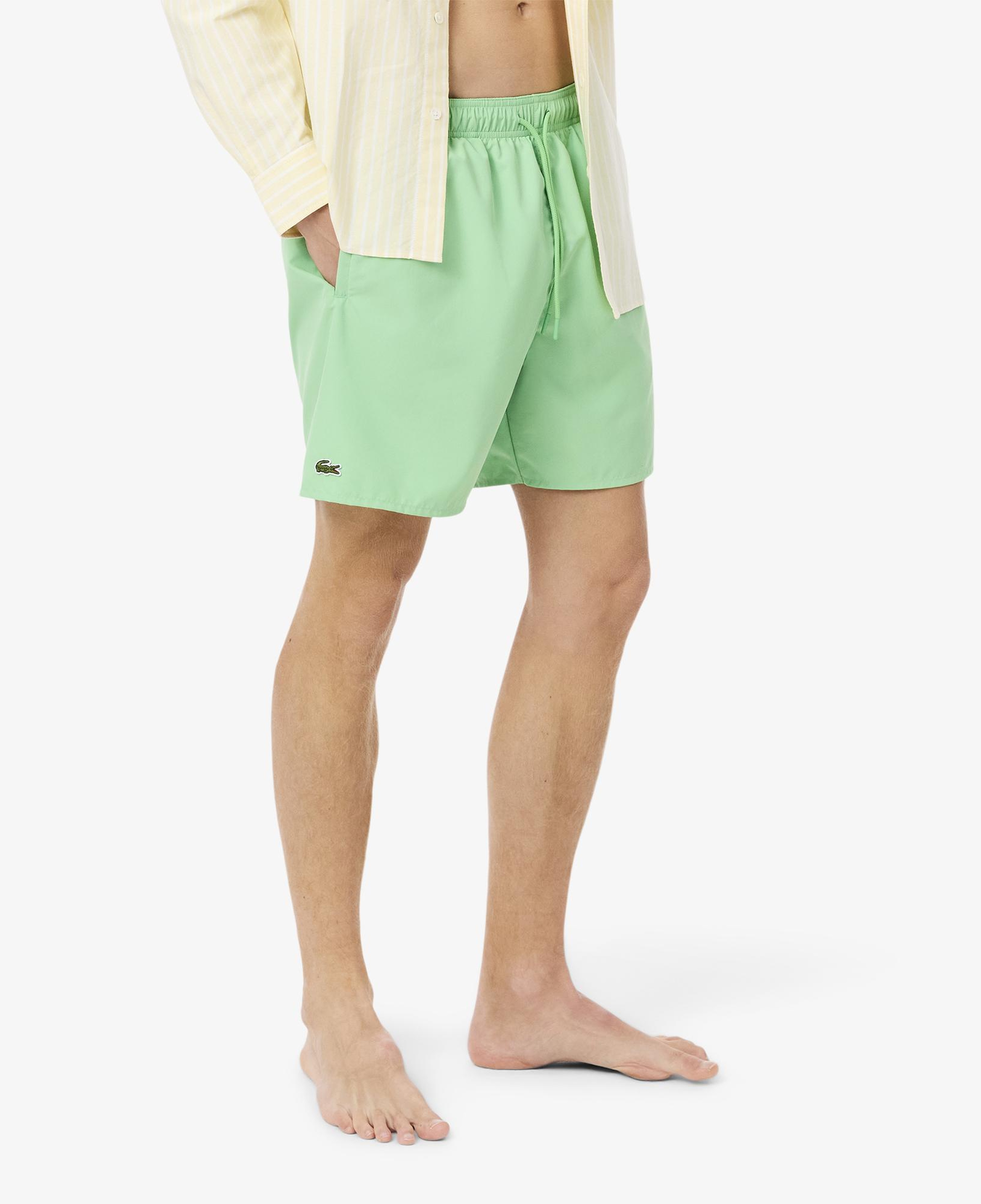 Lacoste Mid Length Monocrome Erkek Yeşil Deniz Şortu