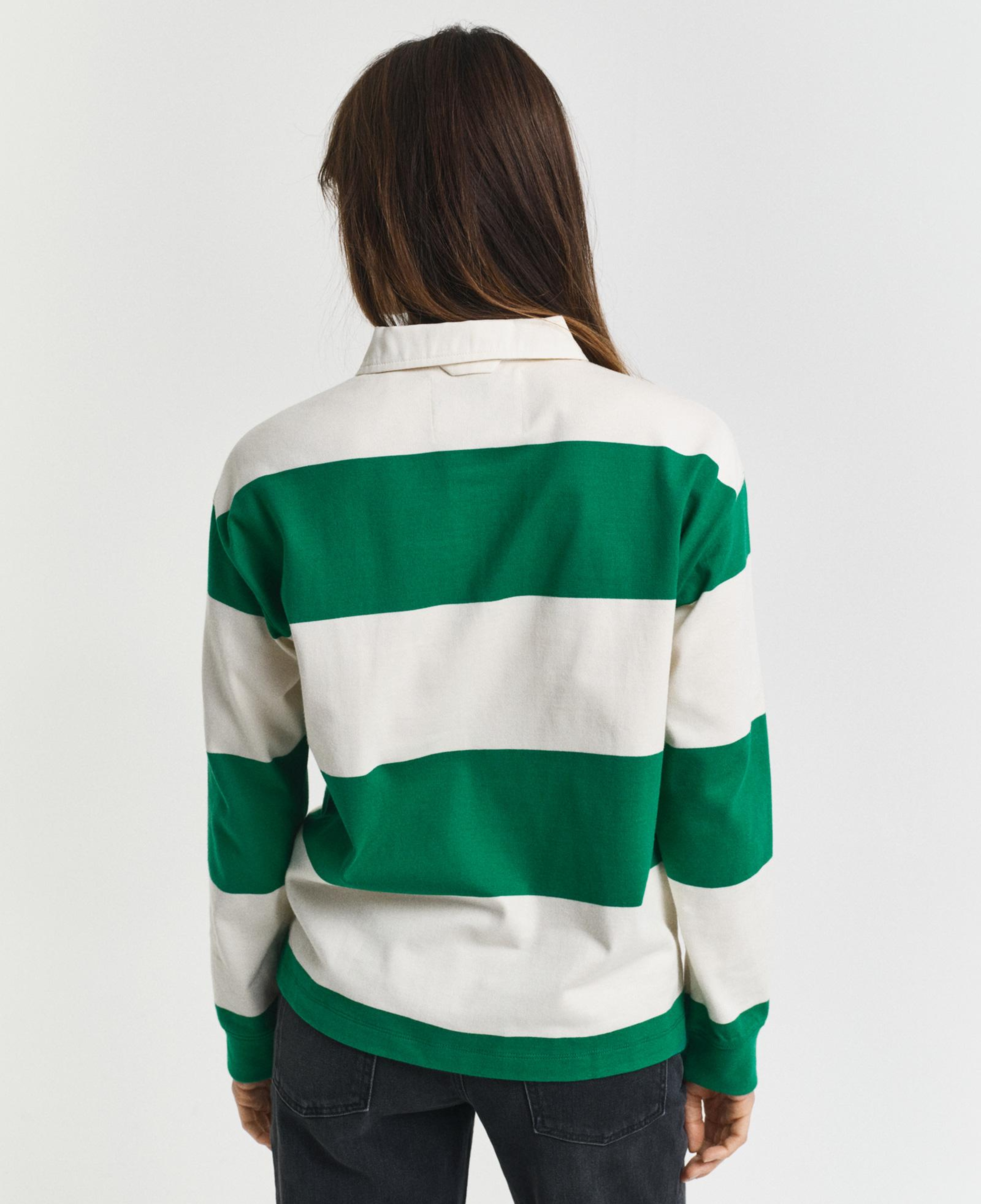 GANT Kadın Yeşil Regular Fit Polo Yaka Rugby T-Shirt