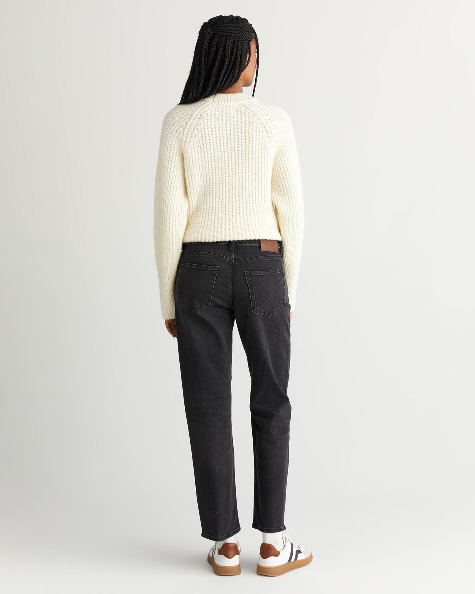GANT Kadın Siyah Straight Fit Jean Pantolon