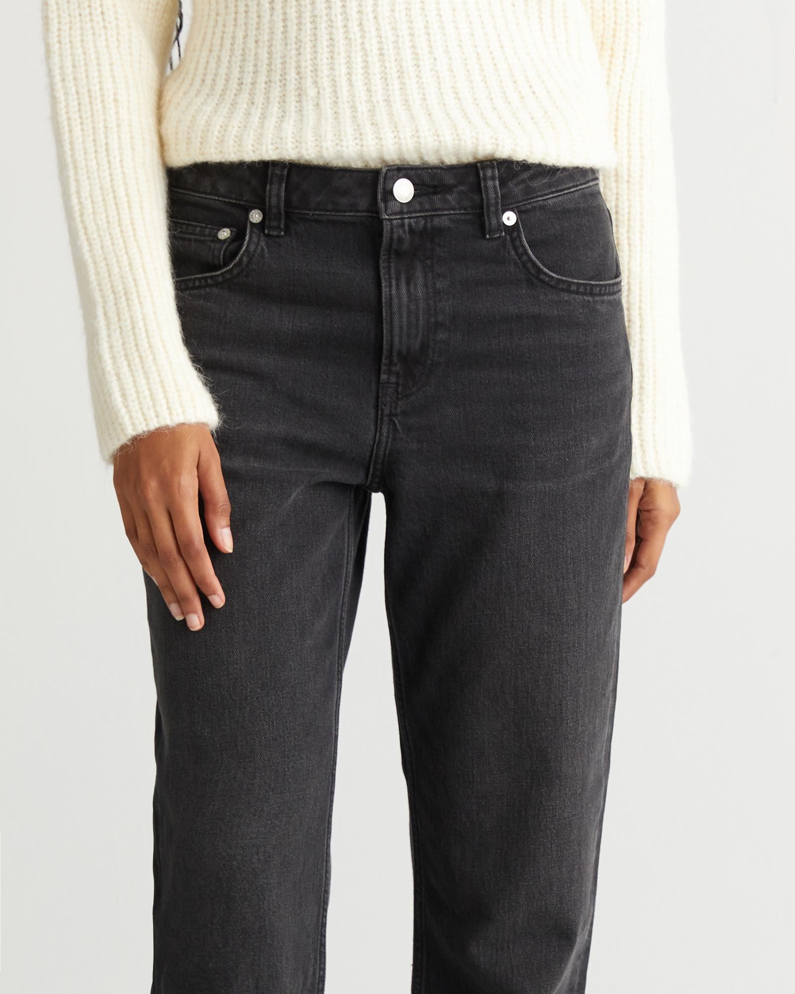 GANT Kadın Siyah Straight Fit Jean Pantolon