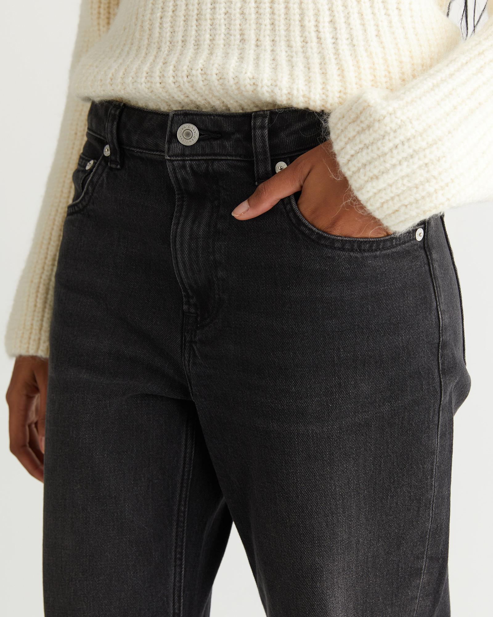 GANT Kadın Siyah Straight Fit Jean Pantolon