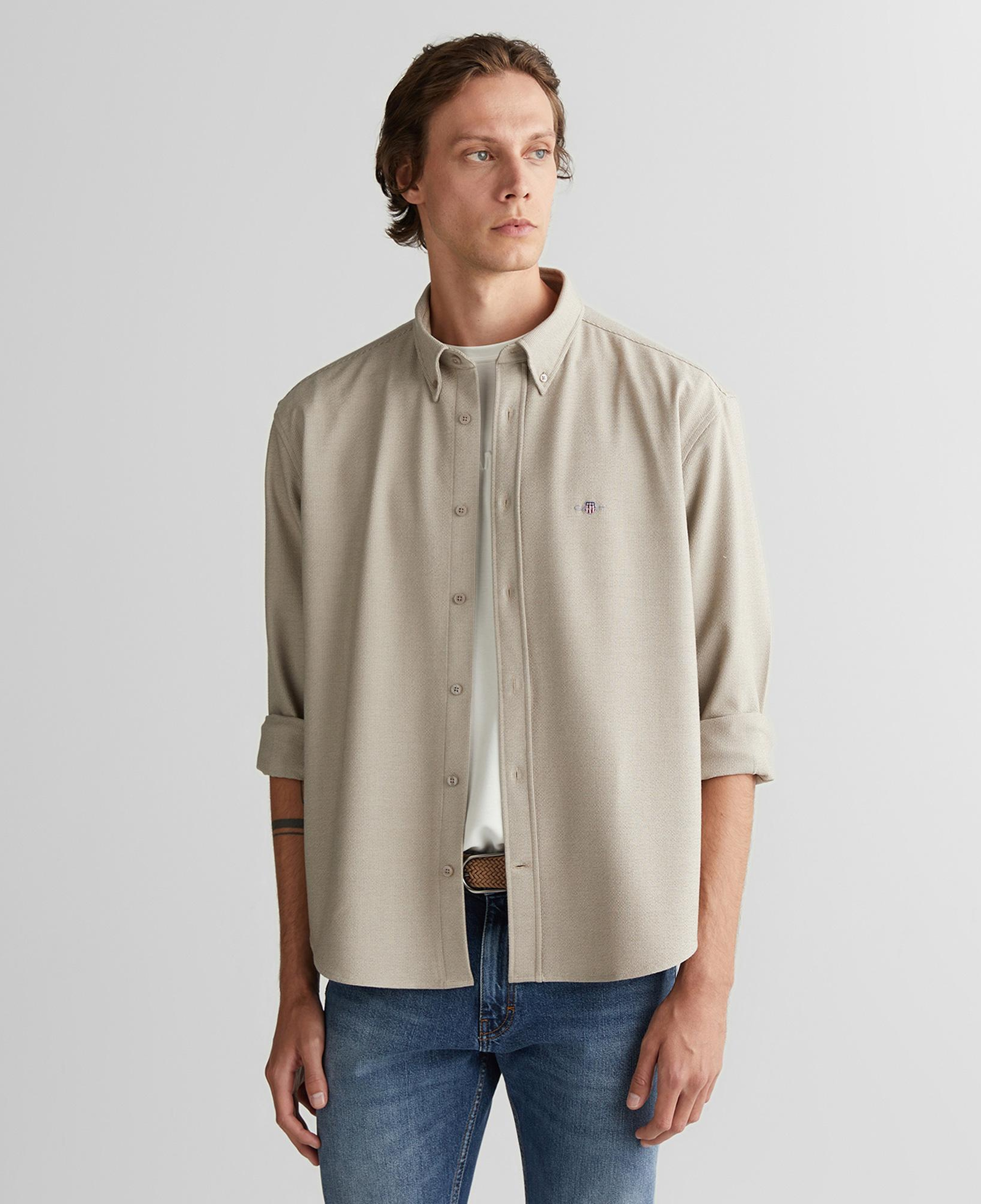 GANT Erkek Bej Relaxed Fit Gömlek