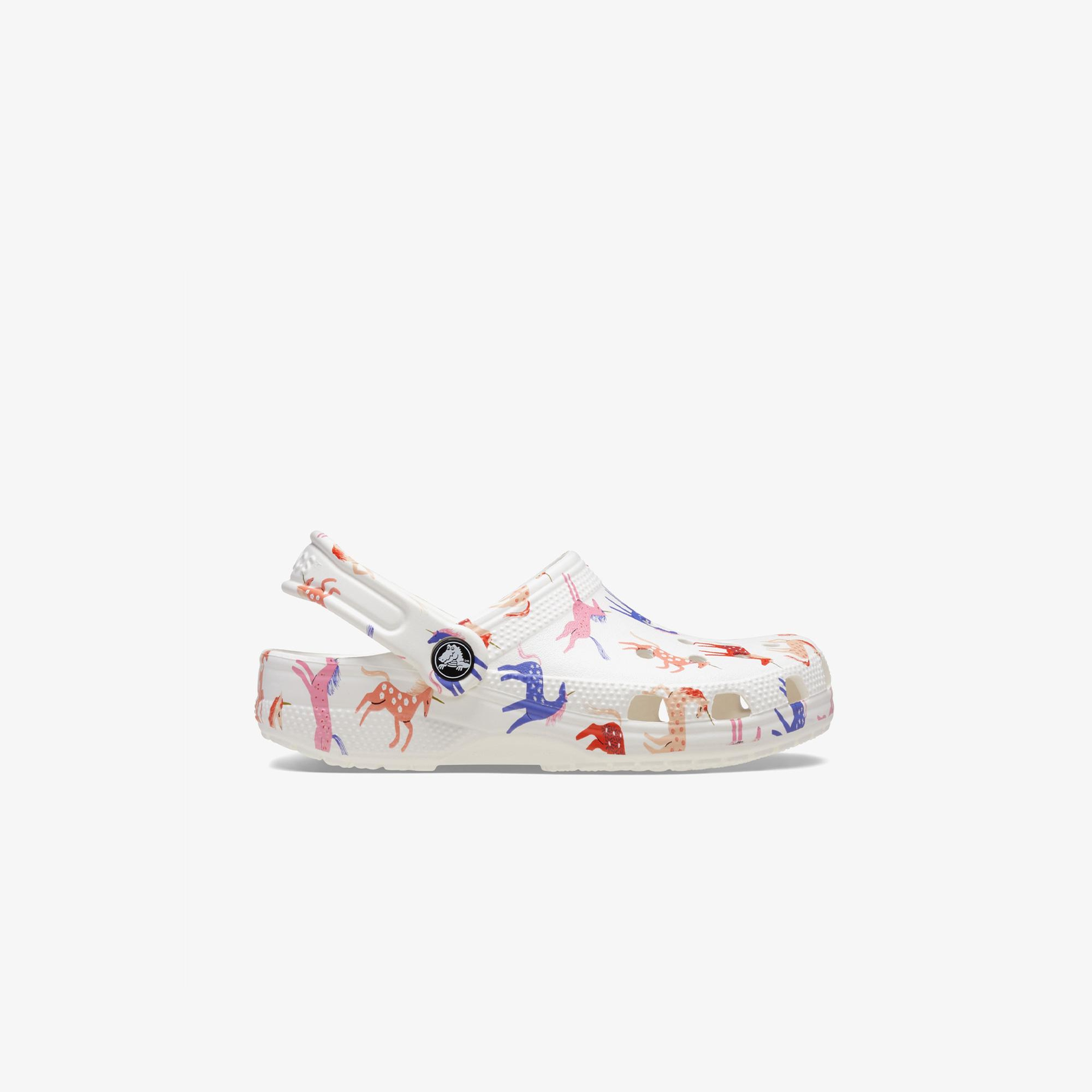 Crocs Classic Character Print K Çocuk Beyaz Terlik