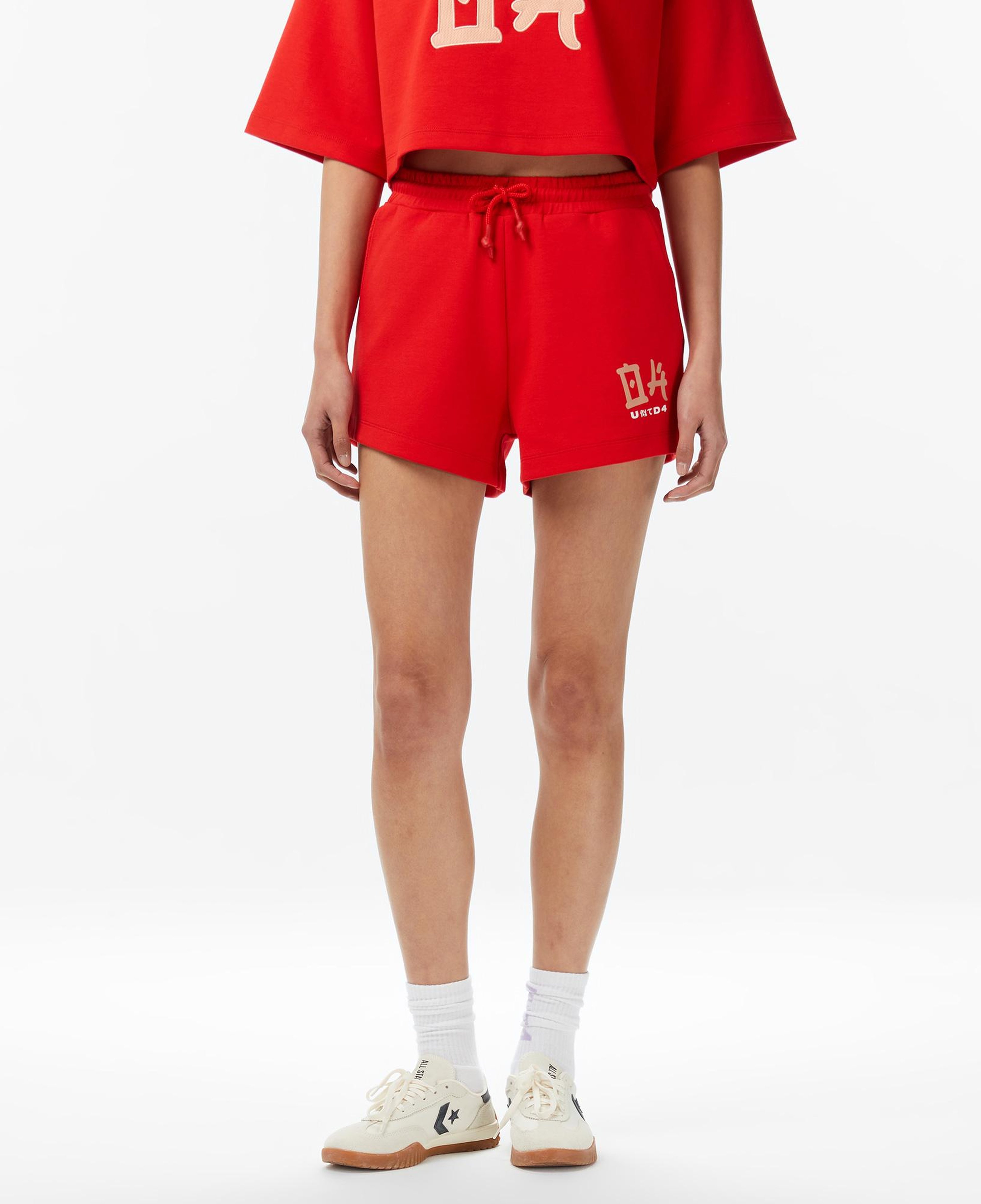 UNITED4 Regular Fit Kadın Kırmızı Şort