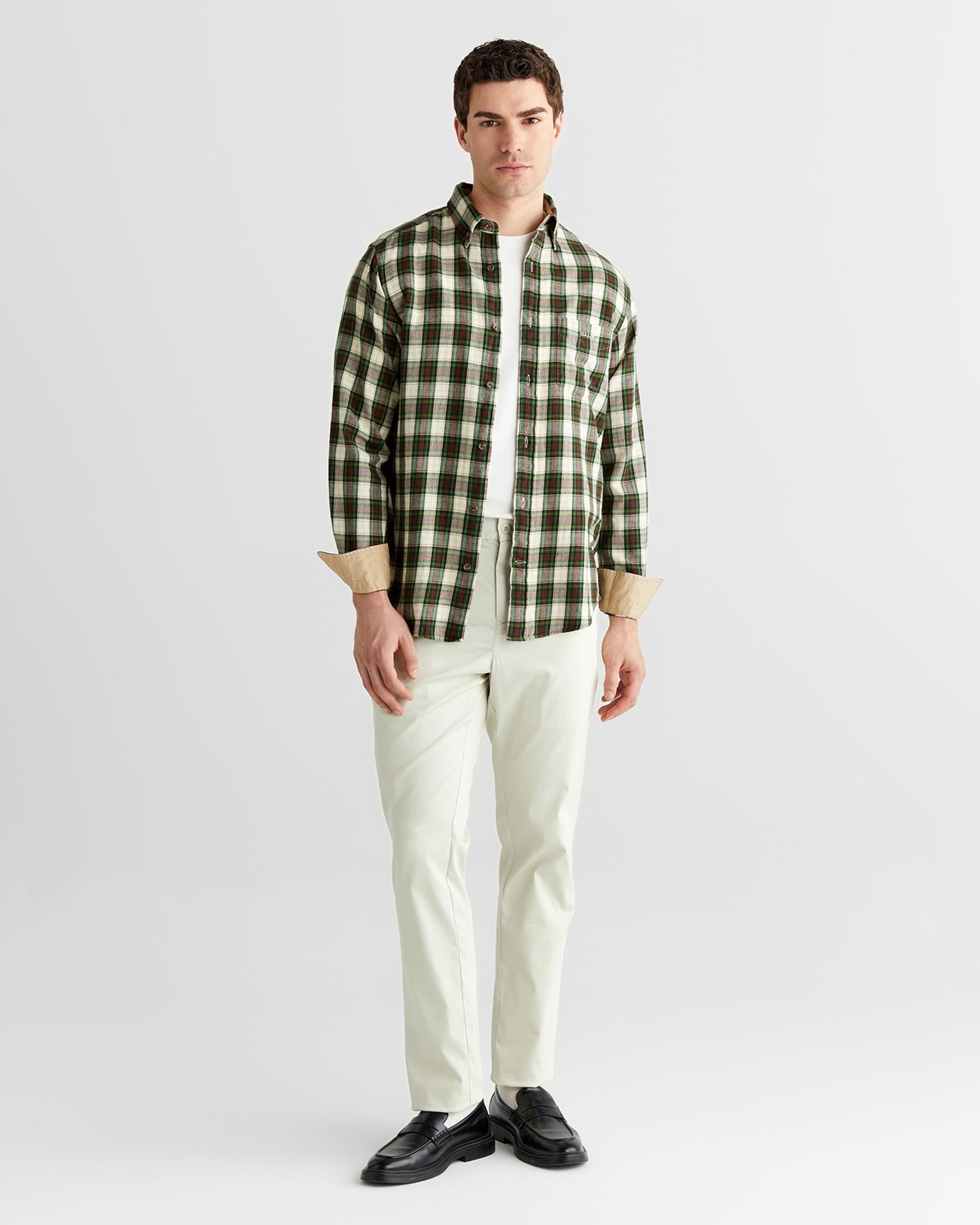 GANT Erkek Krem Regular Fit Düğmeli Gömlek
