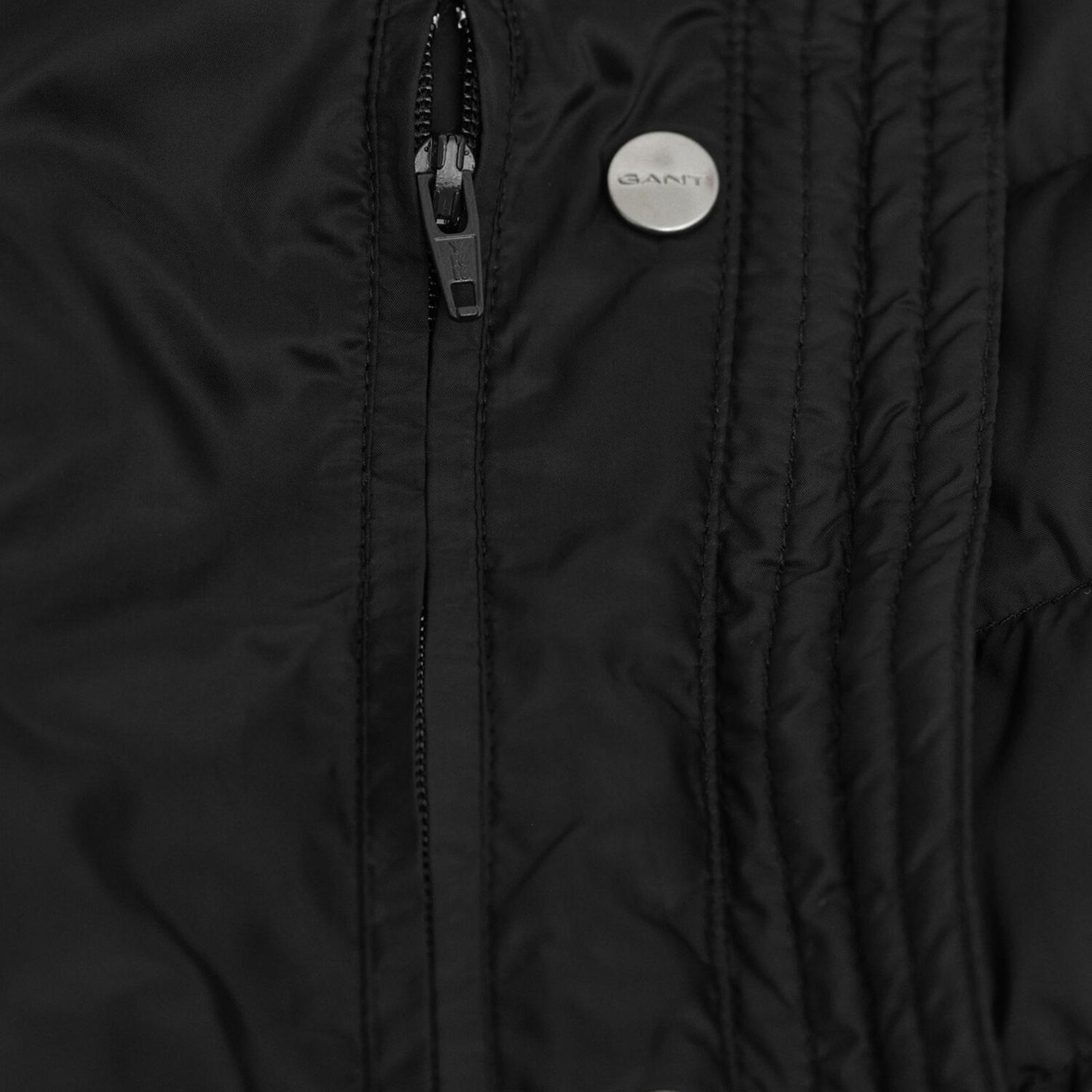 GANT Kadın Siyah Regular Fit Fermuarlı Mont