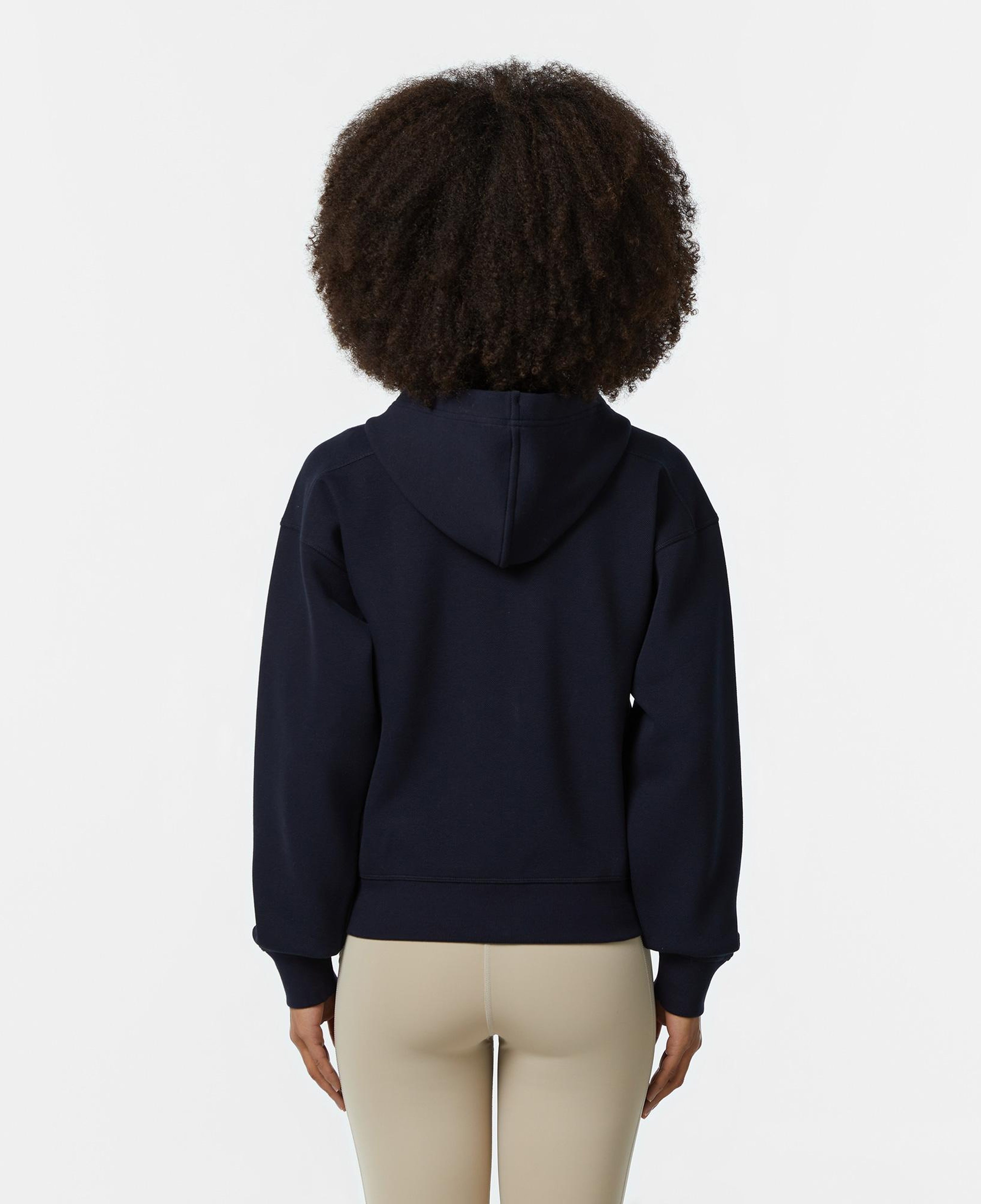 Kadın Regular Fit Kapüşonlu Lacivert Sweatshirt