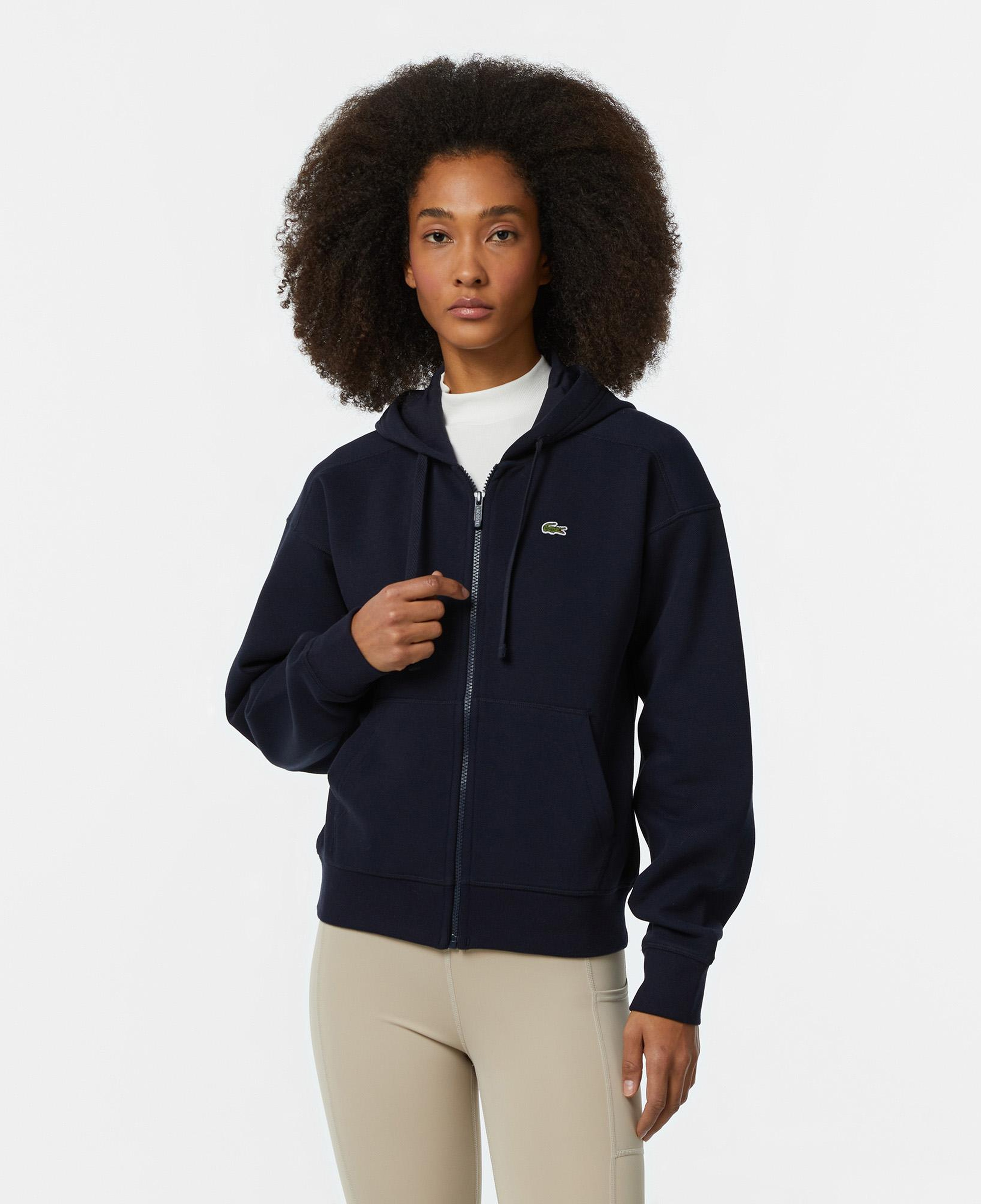 Kadın Regular Fit Kapüşonlu Lacivert Sweatshirt